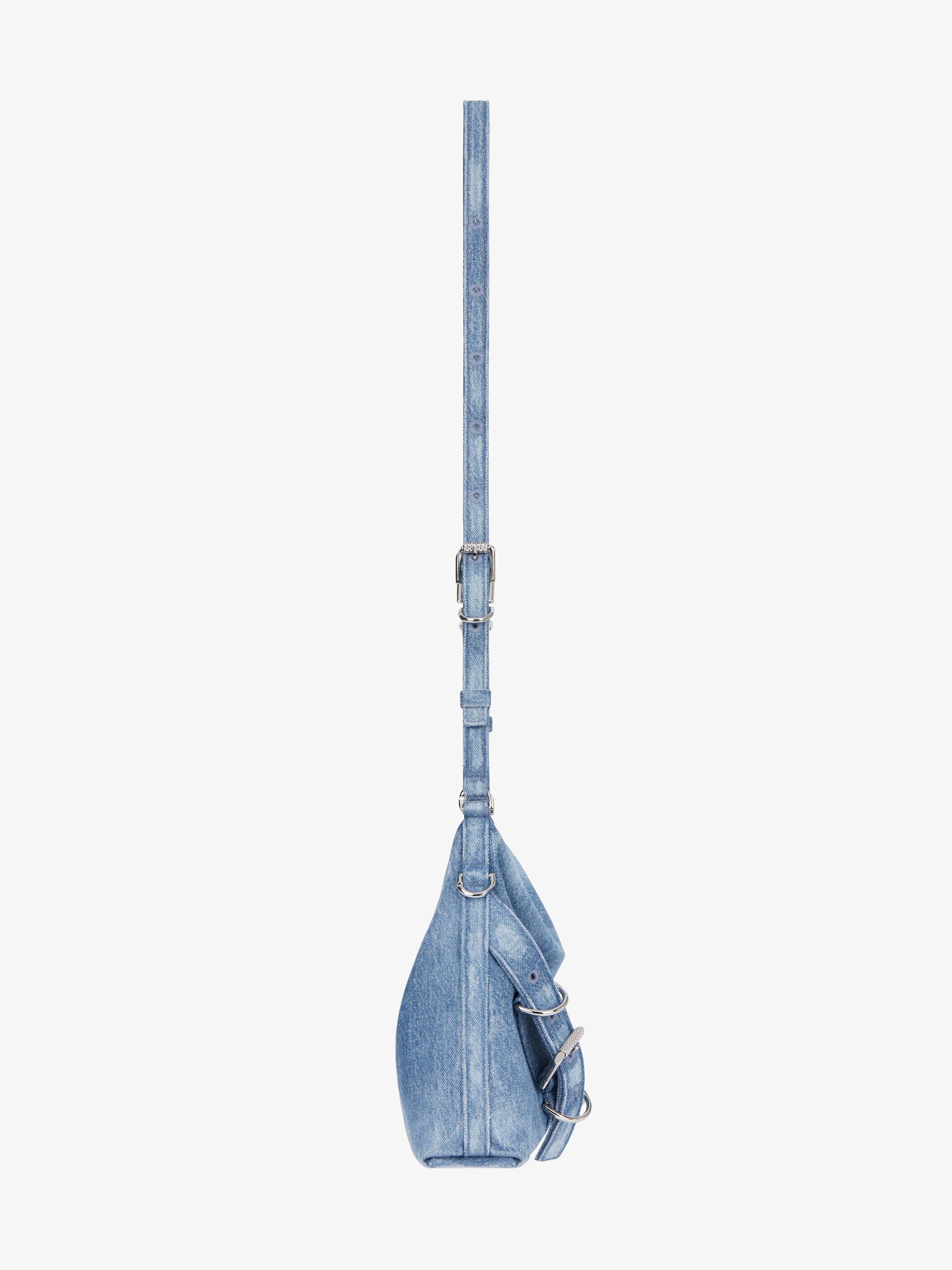 新品★GIVENCHY■ヴォワイユーチェーンデニムバッグ VOYOU Nano Voyou bag in washed denim in - medium blue | Givenchy US