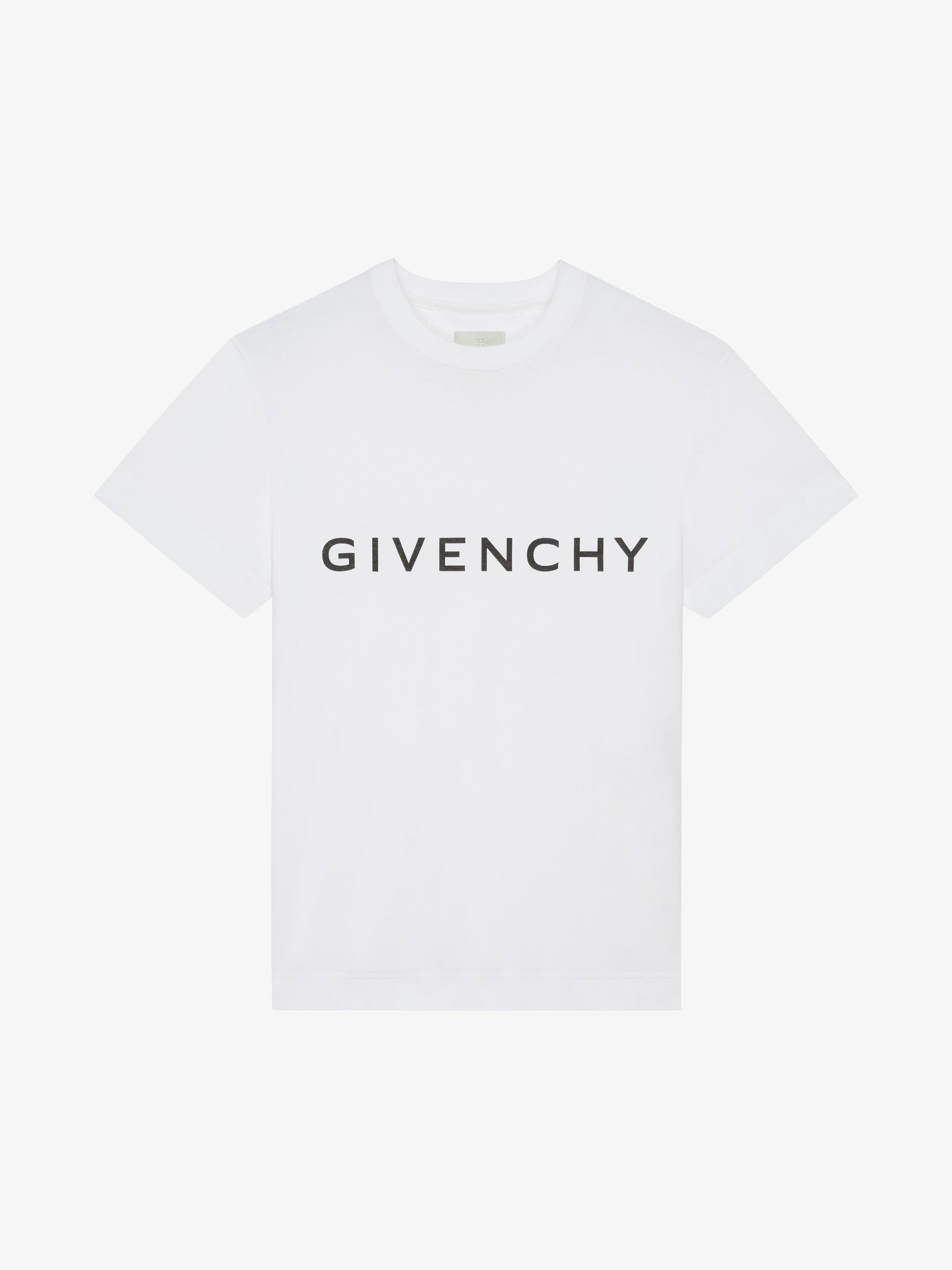 Shop Givenchy T-shirt Slim  Archetype En Coton In White