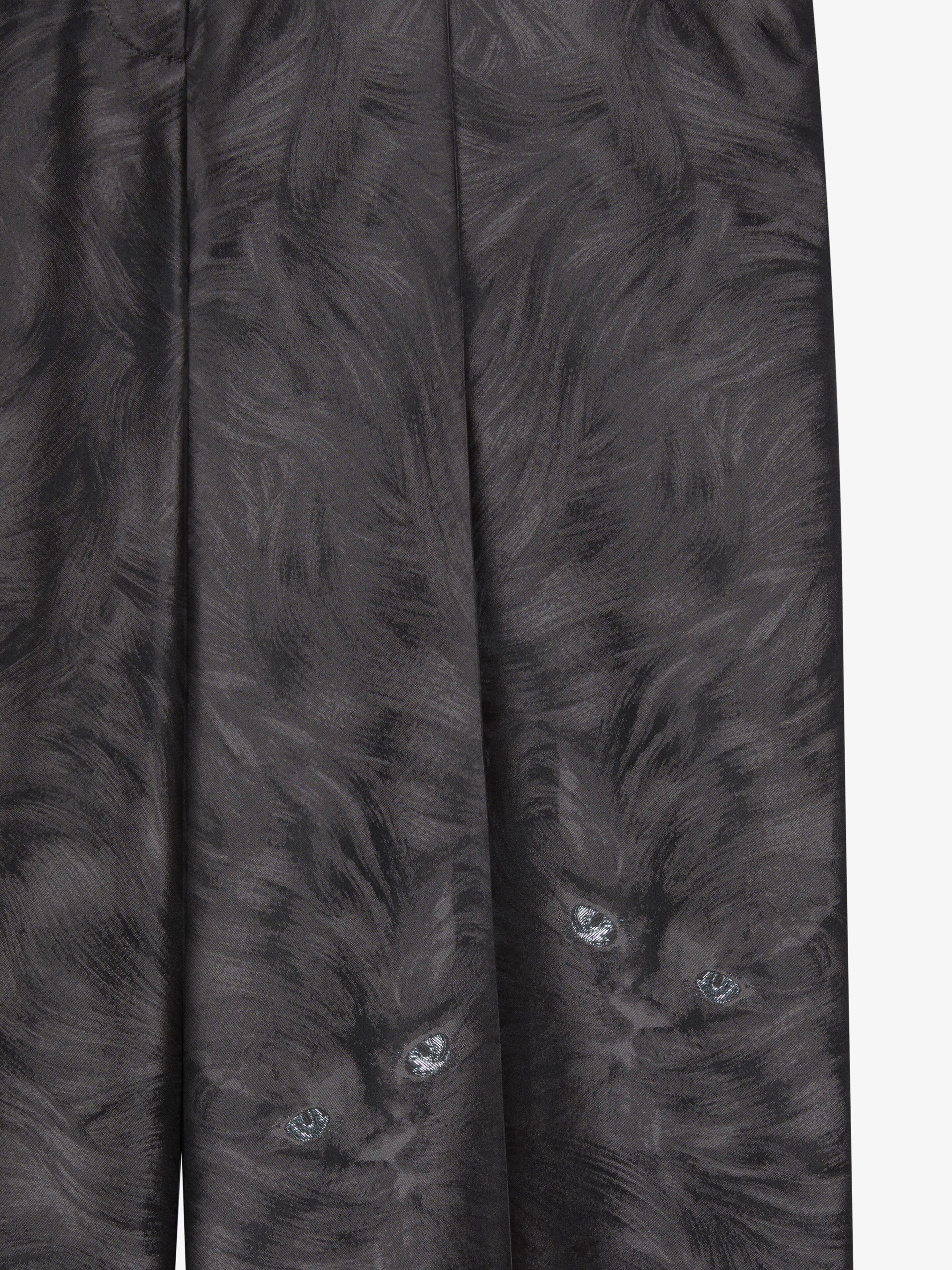 Oversized tailored pants in cat jacquard in - charcoal