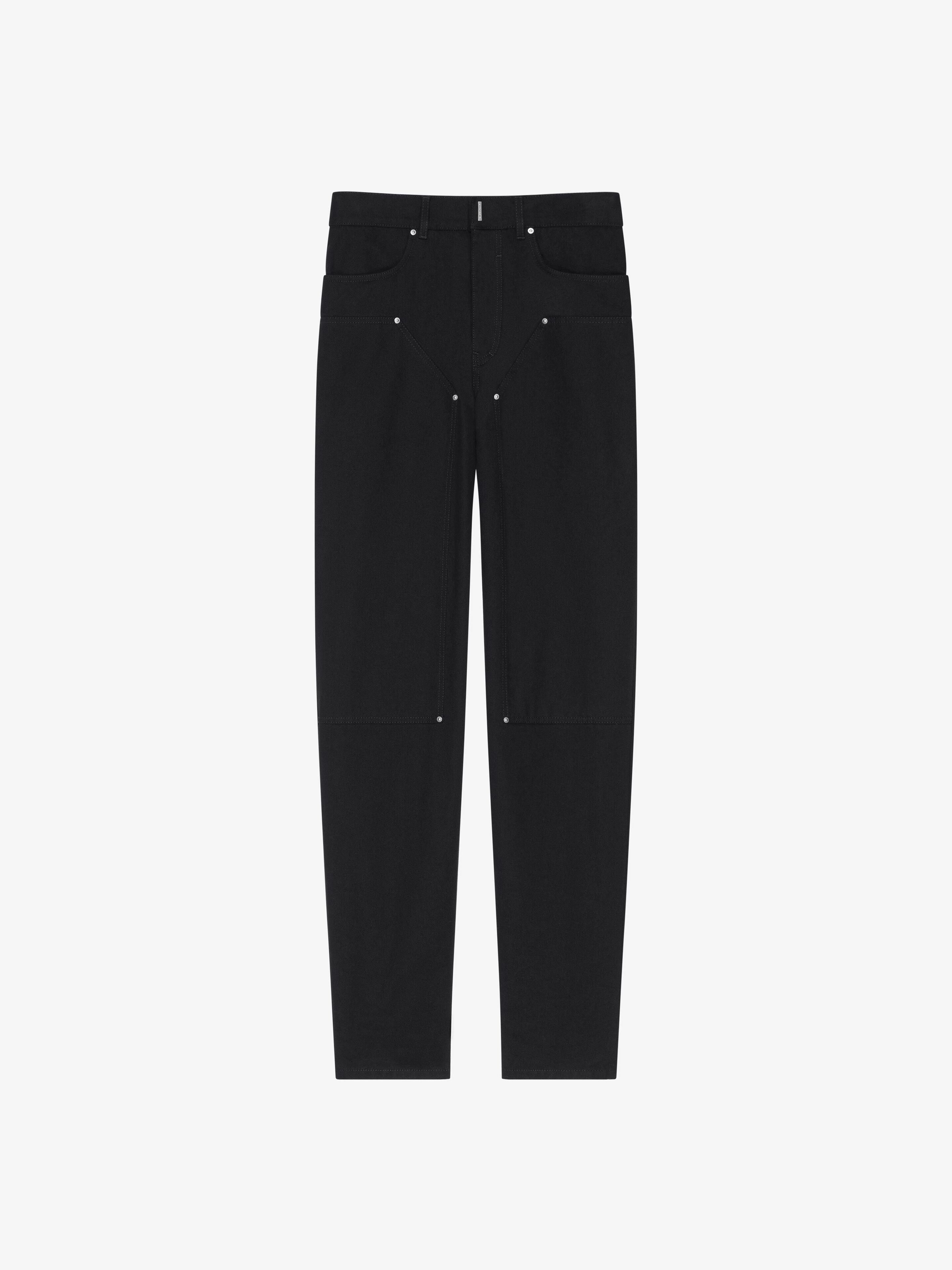 Shop Givenchy Carpenter Pants In Denim In Black