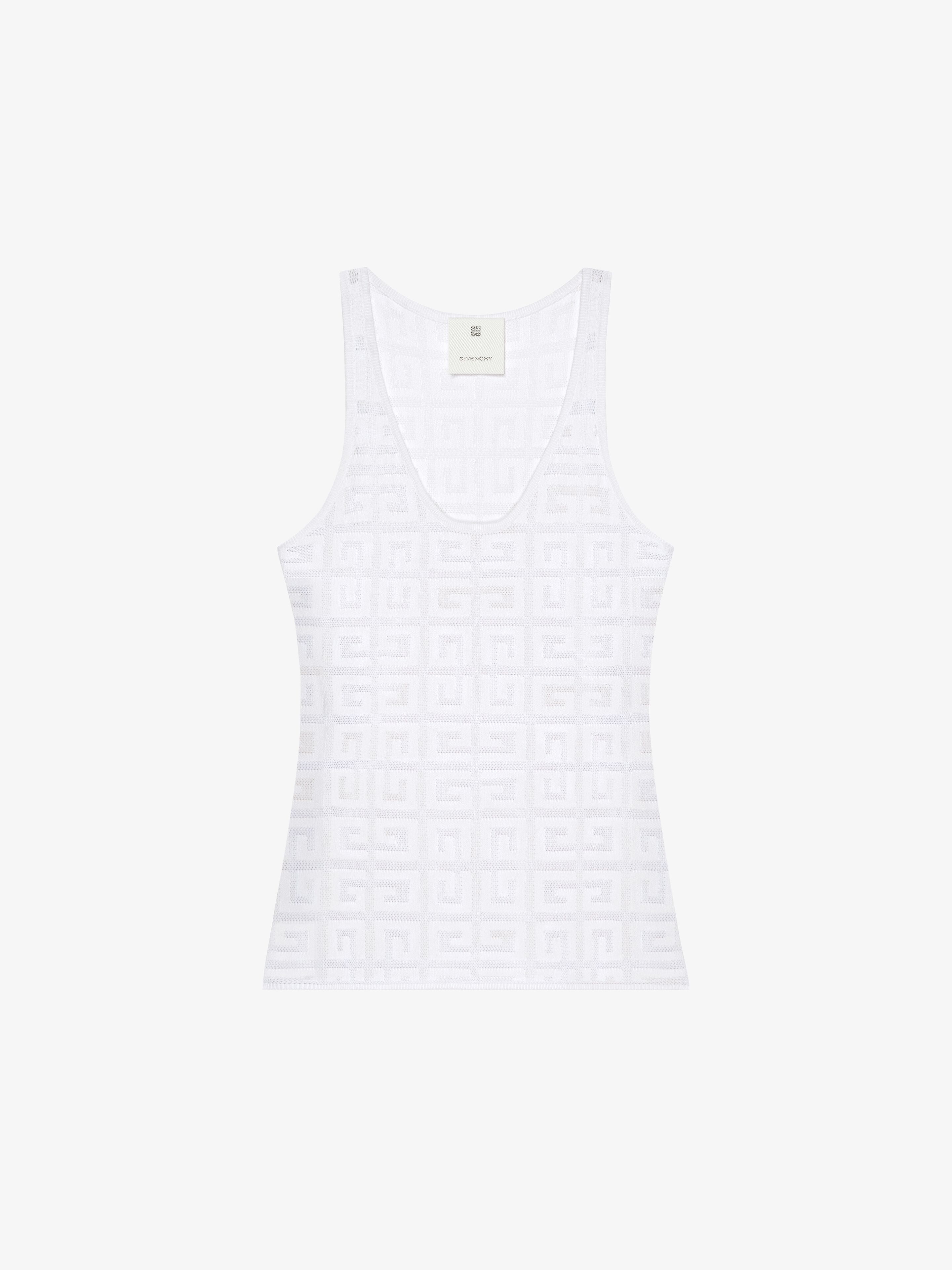 Shop Givenchy Tank Top In 4g Jacquard In White