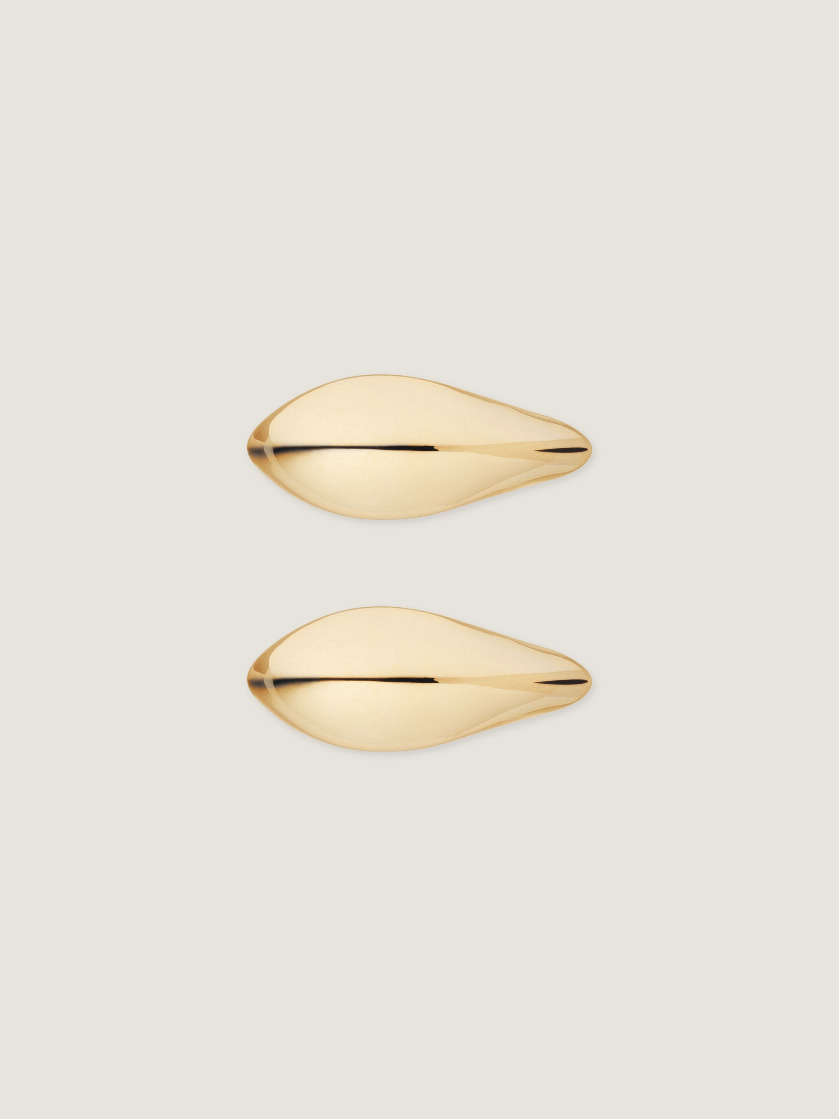 Maple Seed earcuffs set in metal in - golden yellow