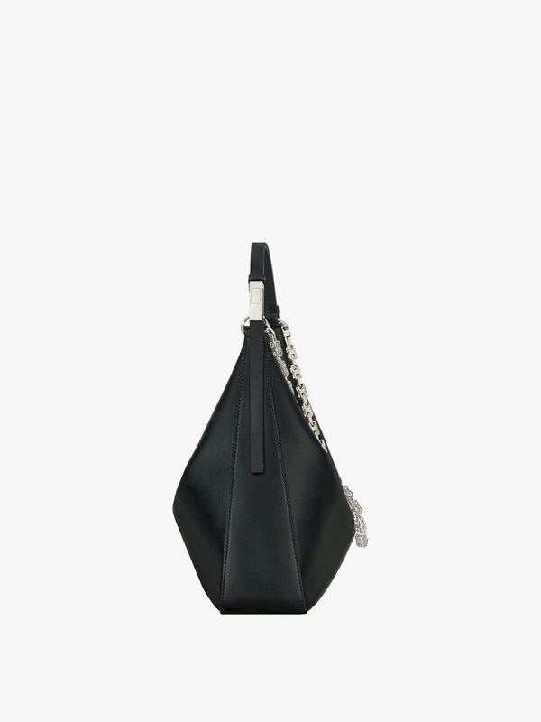 Medium Moon Cut Out bag in leather - black | Givenchy US