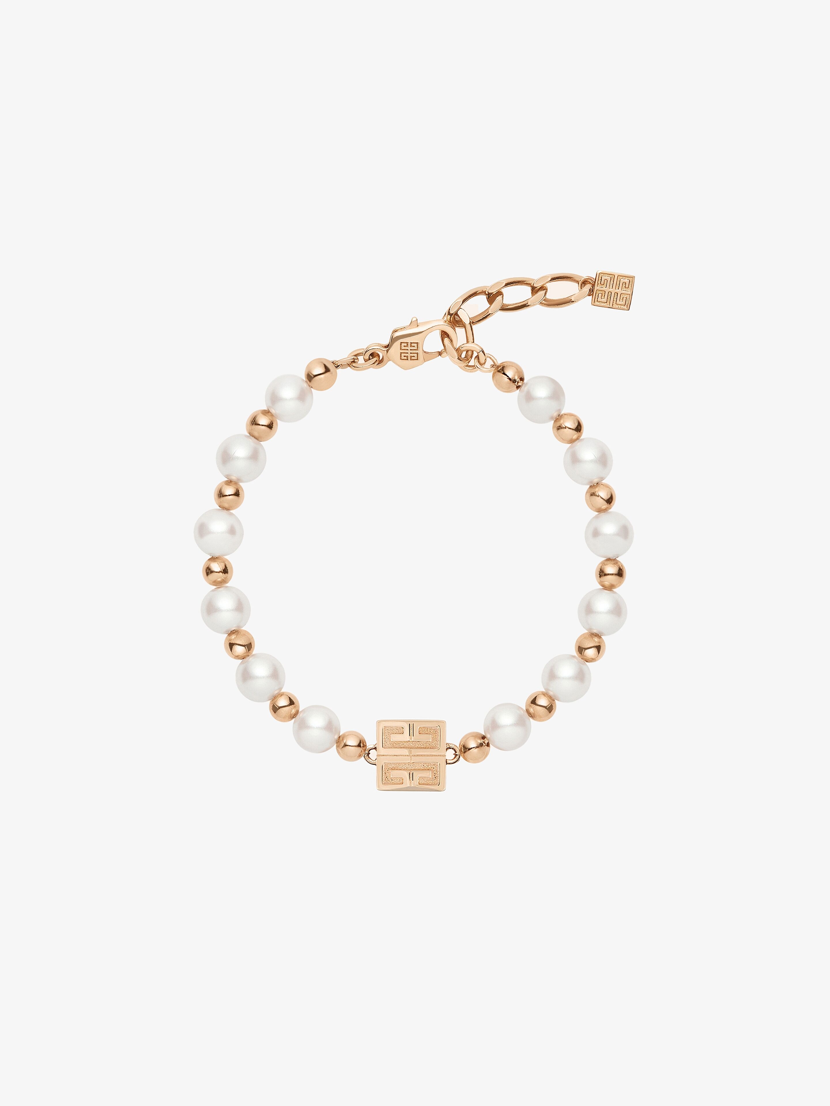 Shop Givenchy Bracelet 4g En Métal Avec Perles In Pink