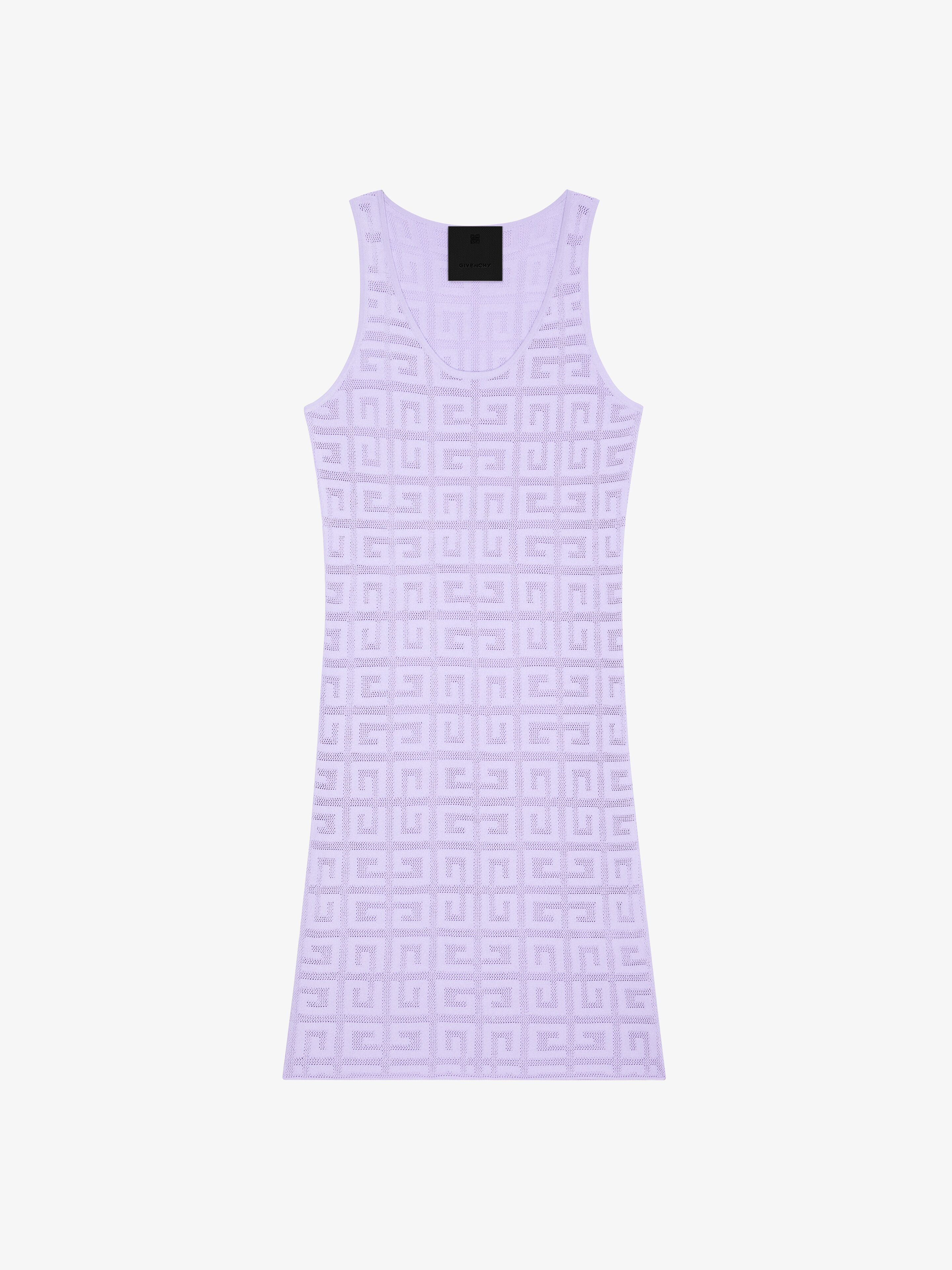 Givenchy Tank Top Dress In 4g Jacquard In Purple