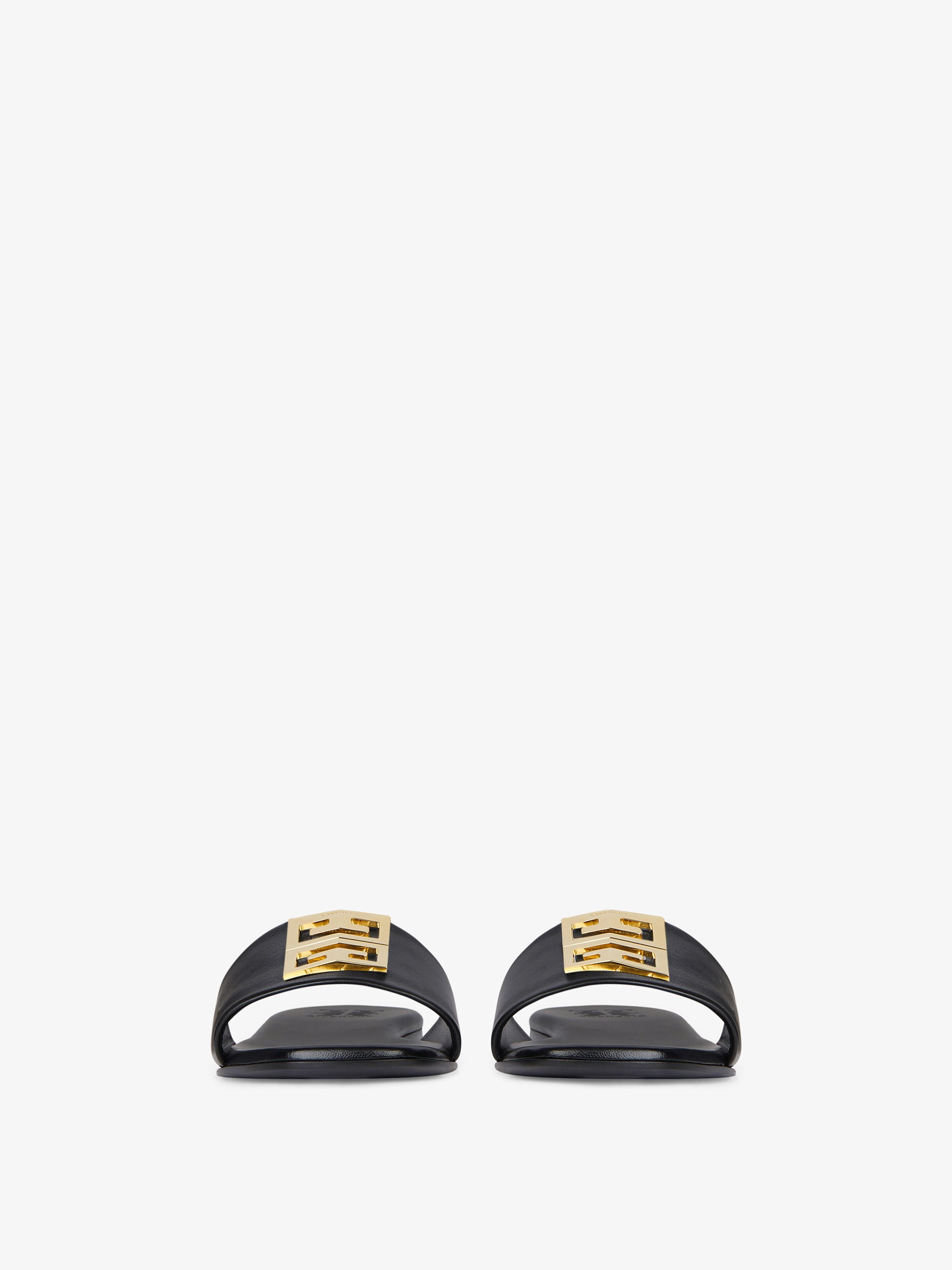 4G flat mules in leather in - black | Givenchy US