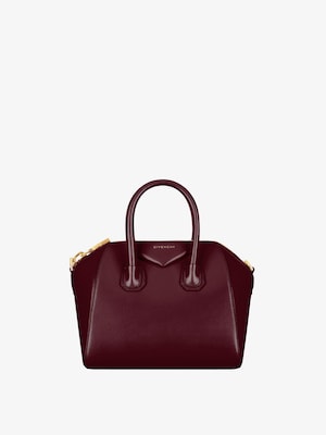 Mini Antigona bag in Box leather - natural beige | Givenchy