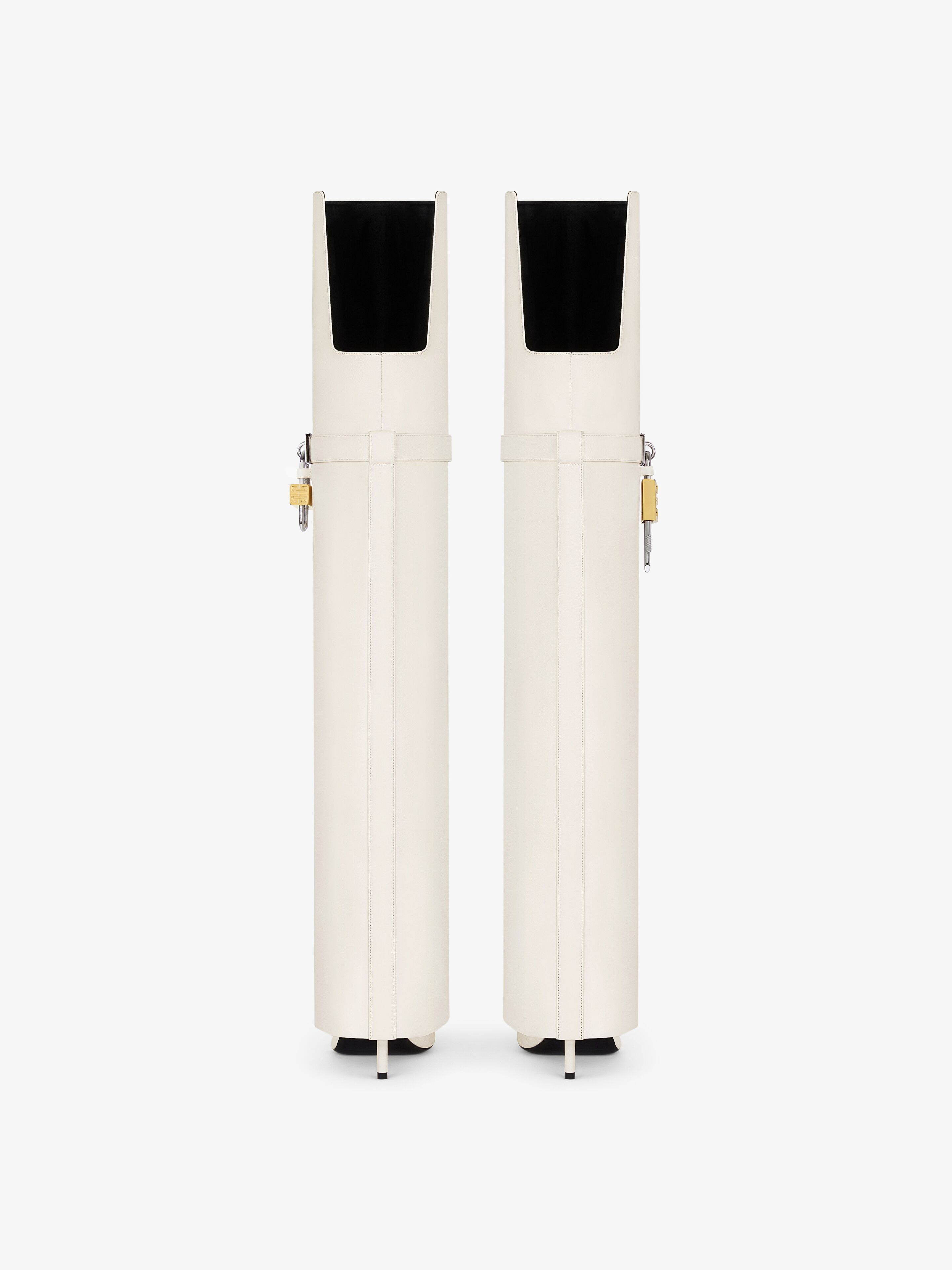 Shark Lock Stiletto over-the-knee boots in nappa | Givenchy
