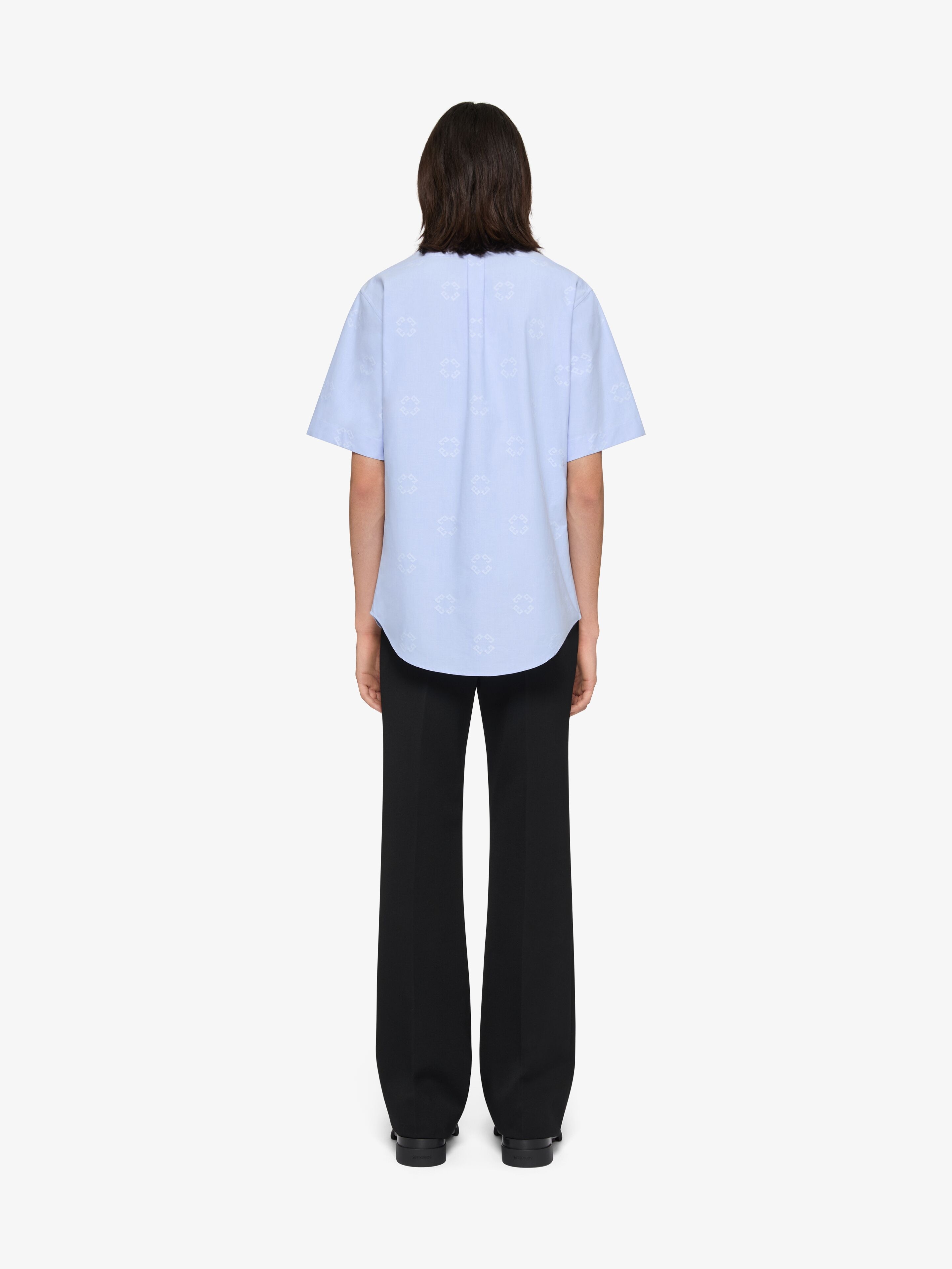 モノグラム 72 ジャカード シャツ - ベビーブルー | GIVENCHY JP