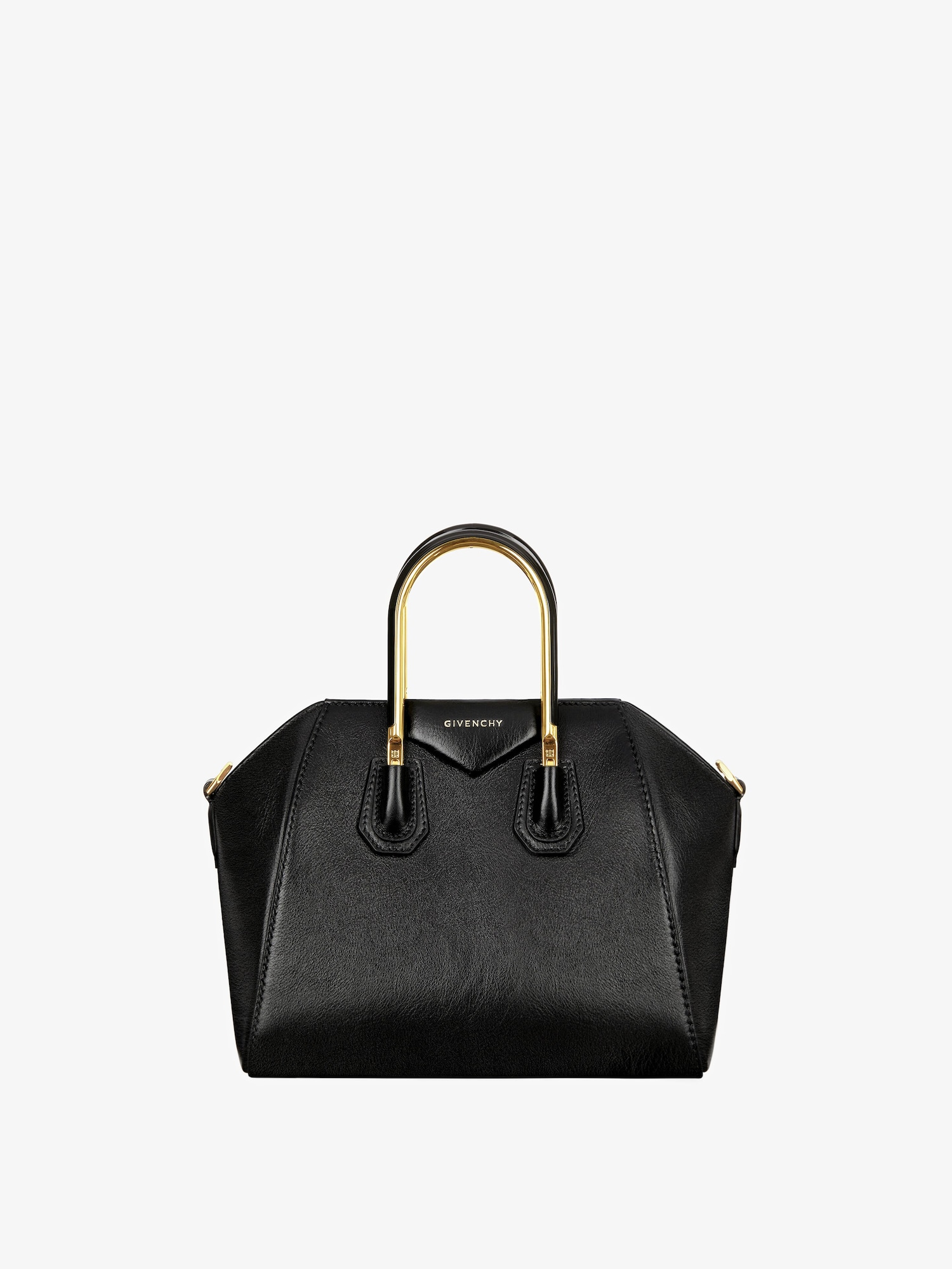 Mini Antigona bag in leather with metal handles black Givenchy US