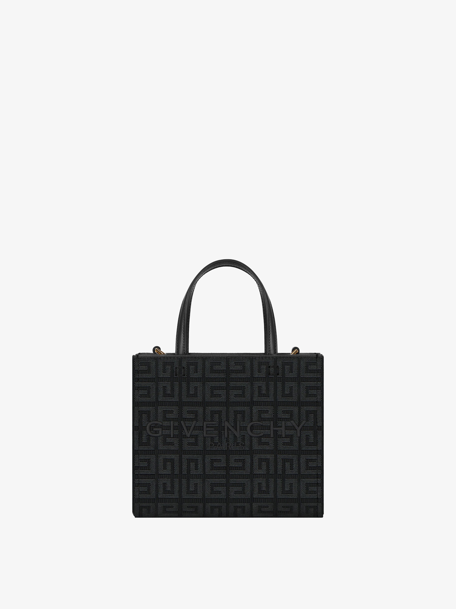 Mini G-Tote shopping bag in 4G embroidery in - black | Givenchy US 