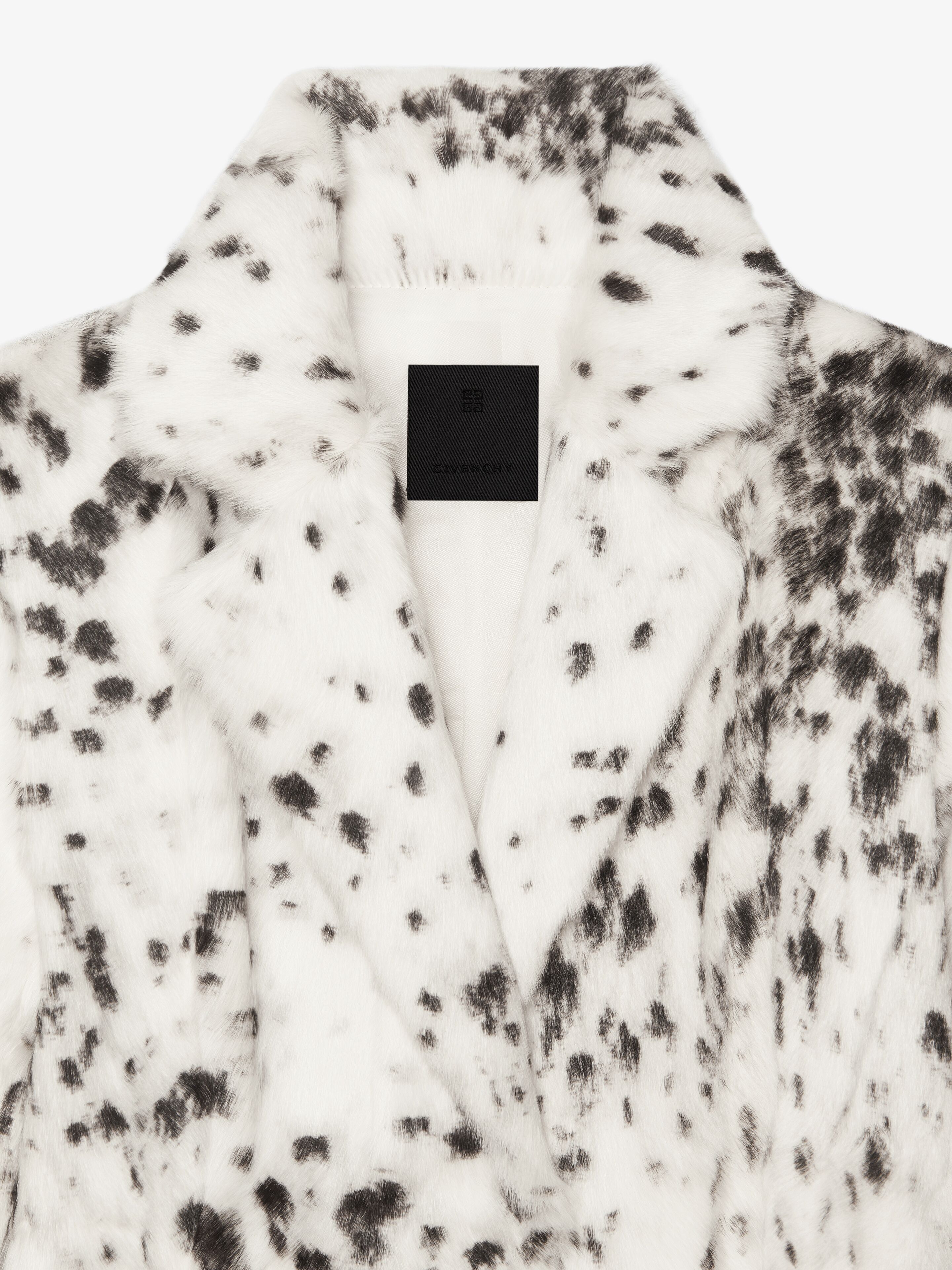 Givenchy Coat In Fur With Snow Leopard Print Women 36