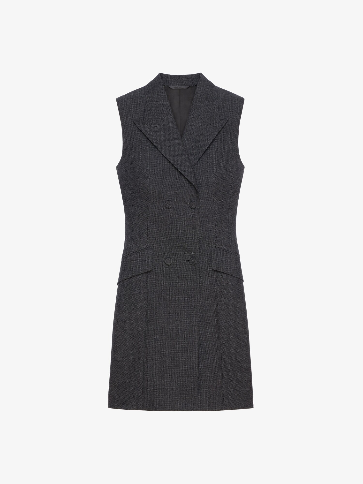 Tuxedo Dress In Wool Grey Mix Givenchy GB tuxedo-dress-in-wool-grey-mix-givenchy-gb
