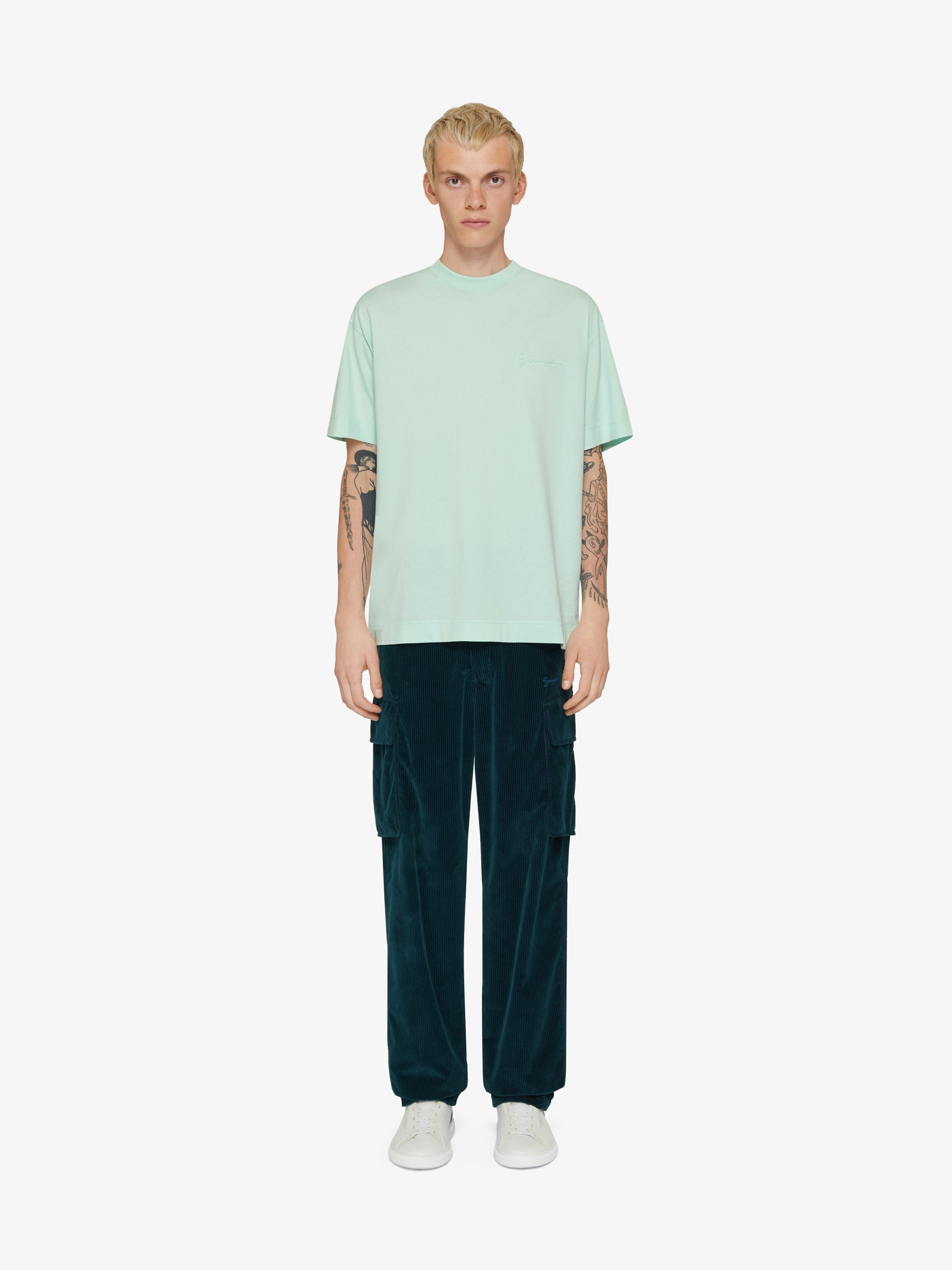 Cargo pants in corduroy in - fir green | Givenchy US Cargo pants in corduroy in - fir green | Givenchy US