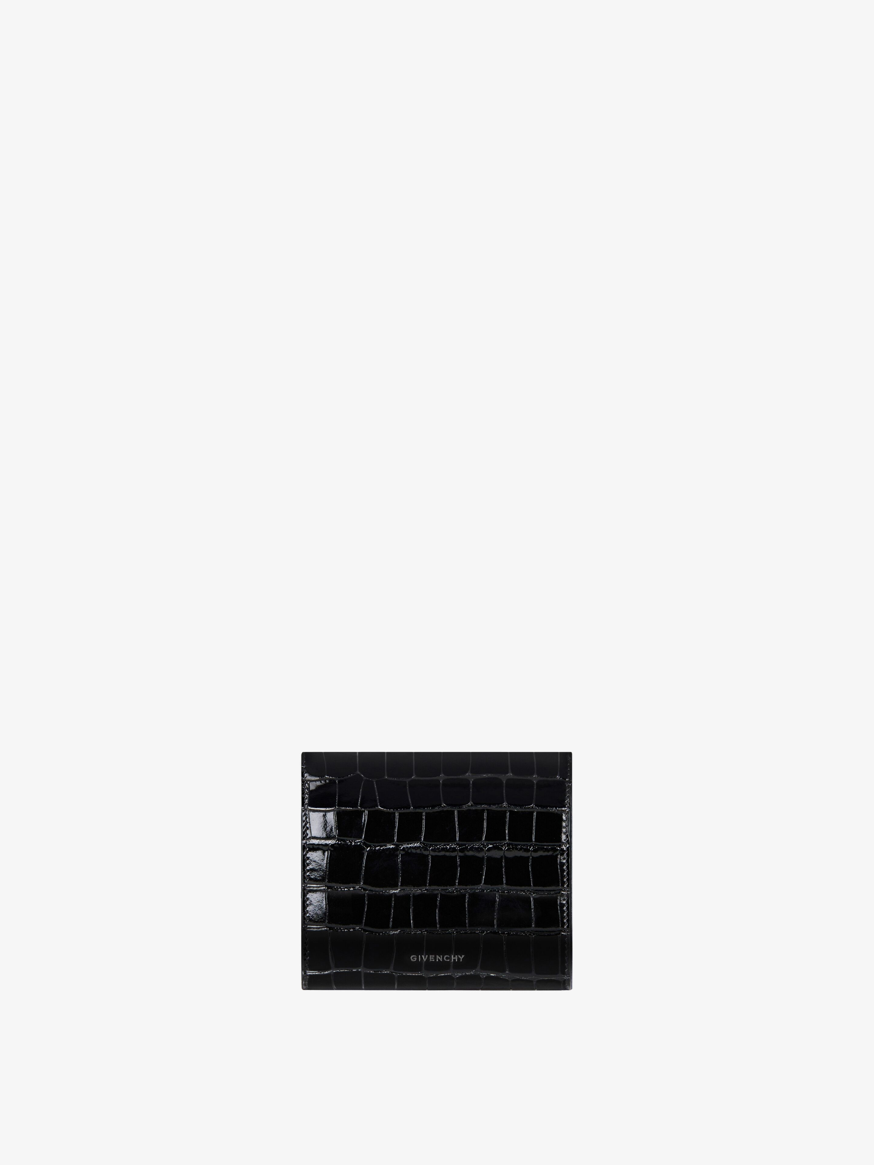 지방시 크로커다일 텍스처 가죽 소재의 4G 지갑 BB60JCB1XP-001