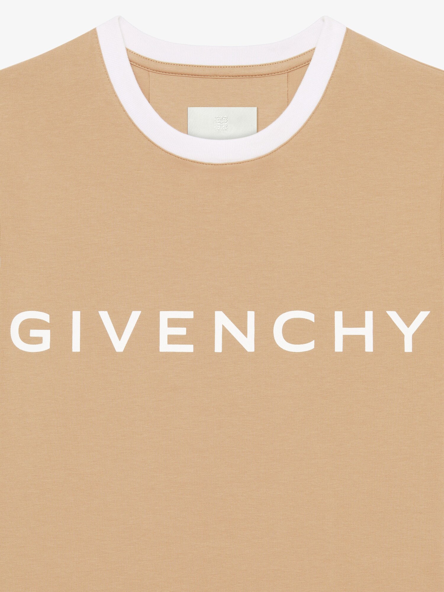 ブランドロゴ スリムフィットTシャツ - ベージュカプチーノ | GIVENCHY JP
