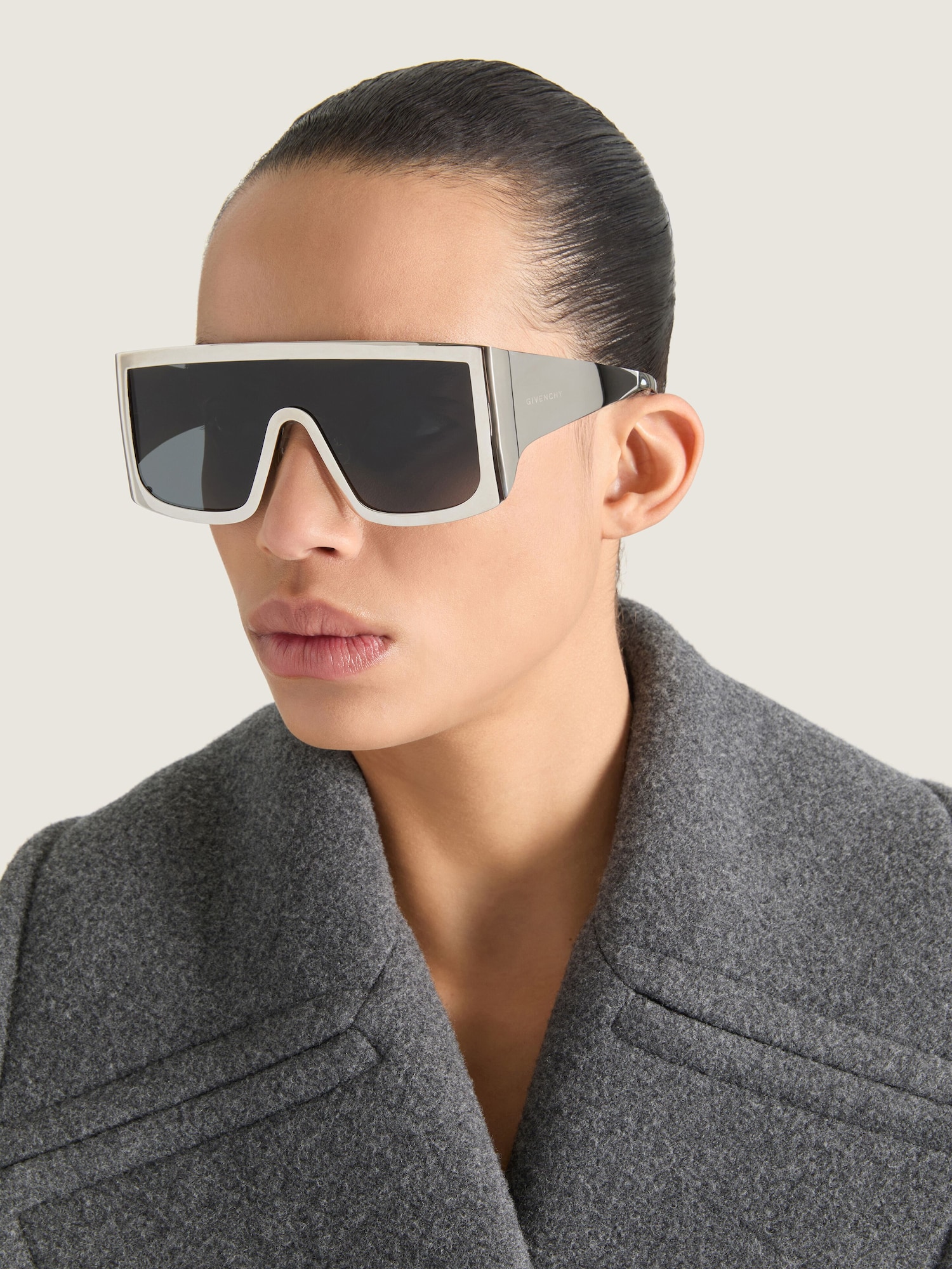 Square sunglasses in metal - black/silvery in - black  display picture 2