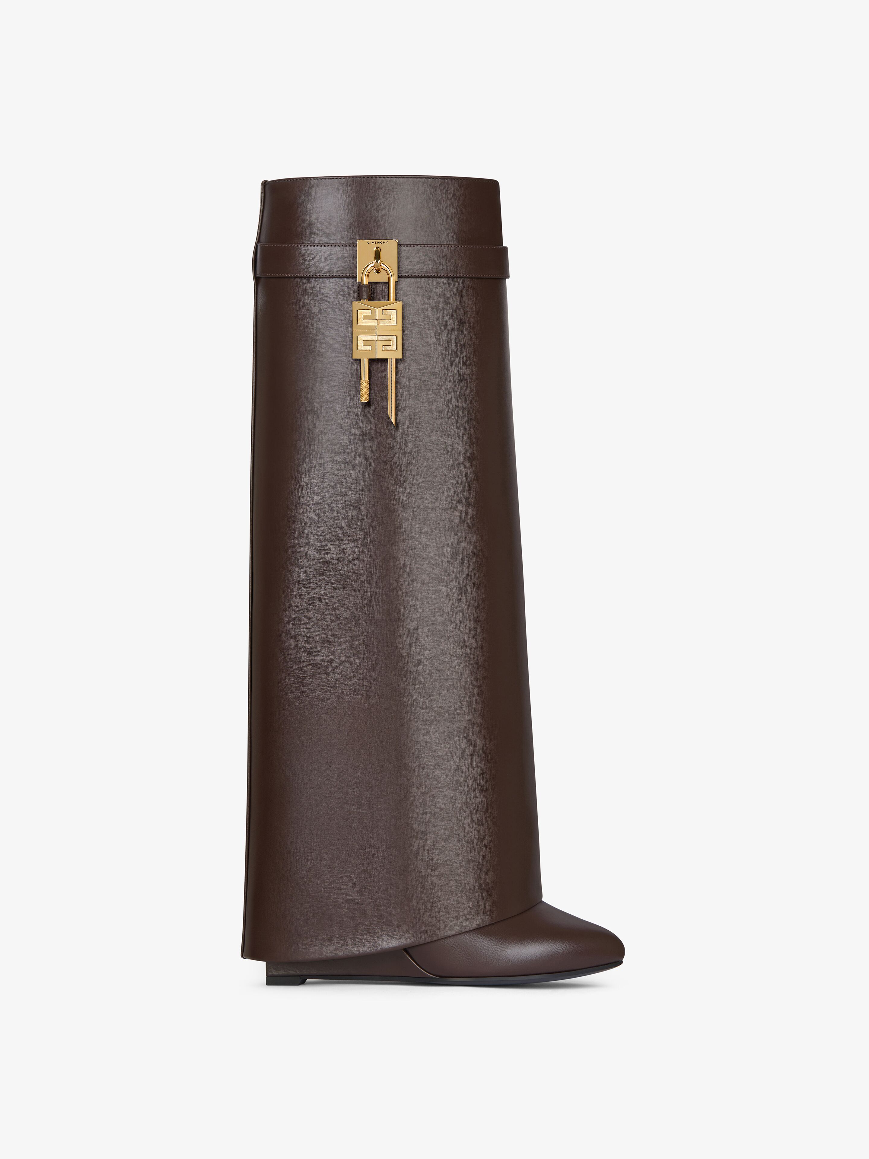 Givenchy - Bottes Shark Lock En Cuir - pour Femme - Taille : 41
