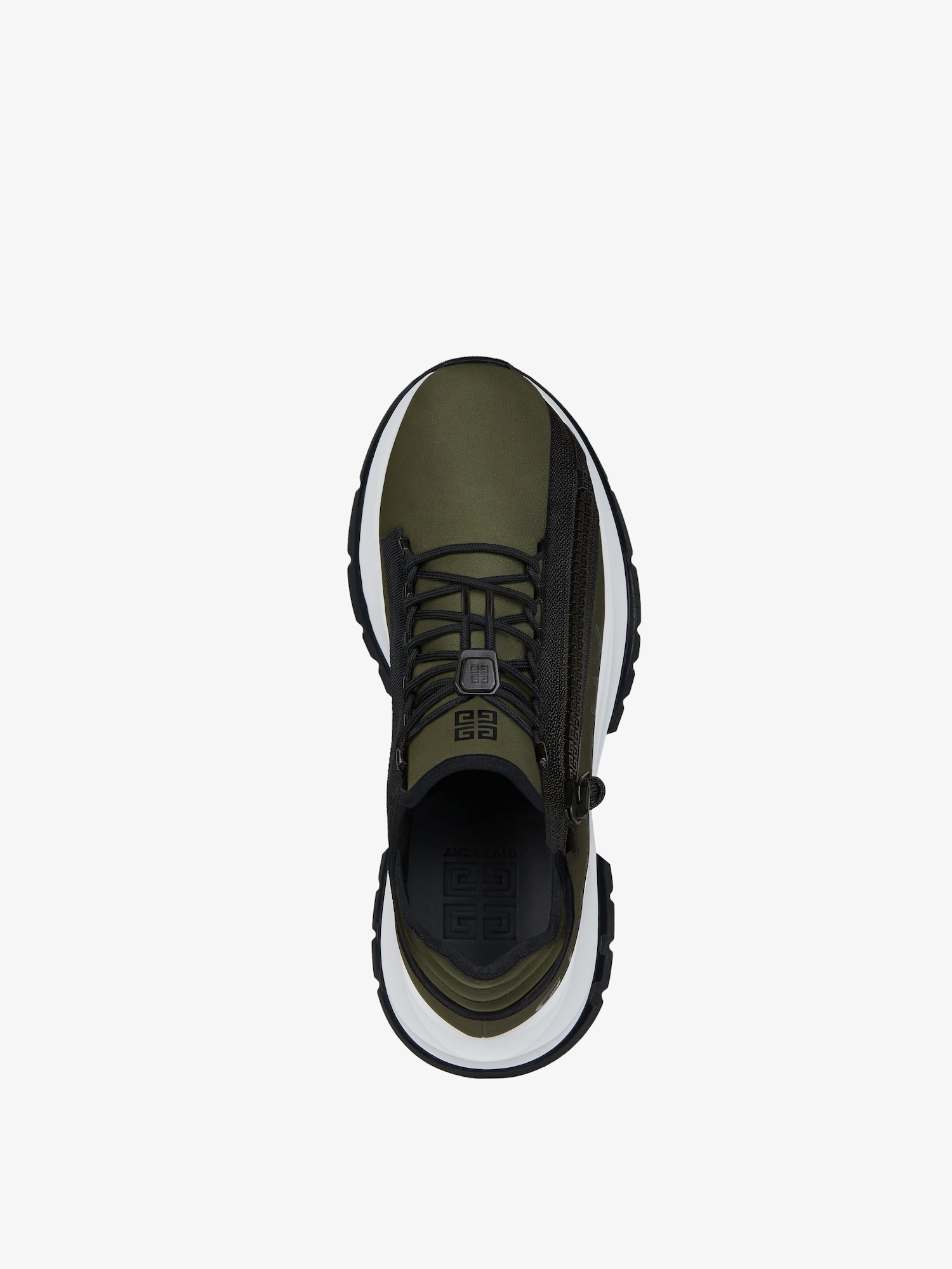Spectre runner sneakers in synthetic fiber with zip - khaki/black ...
