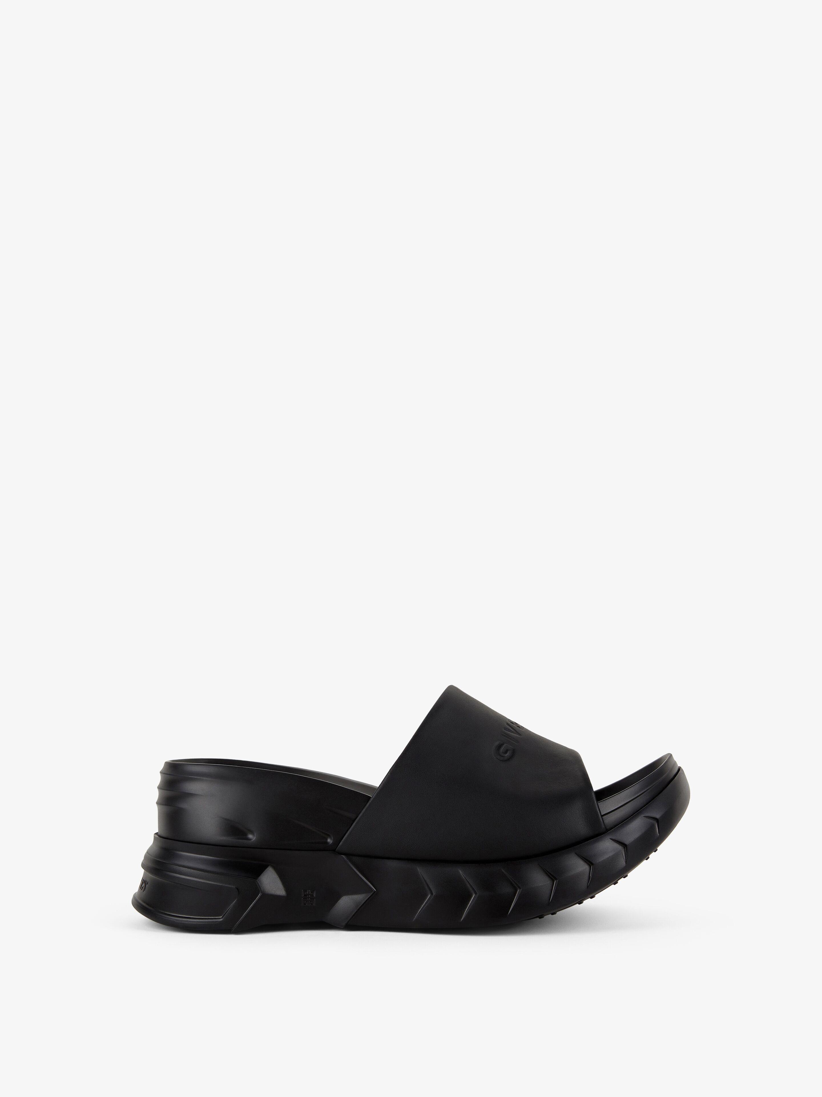 Givenchy - Sandales Compensées Marshmallow En Cuir - Noir - pour Femme - Taille : 35