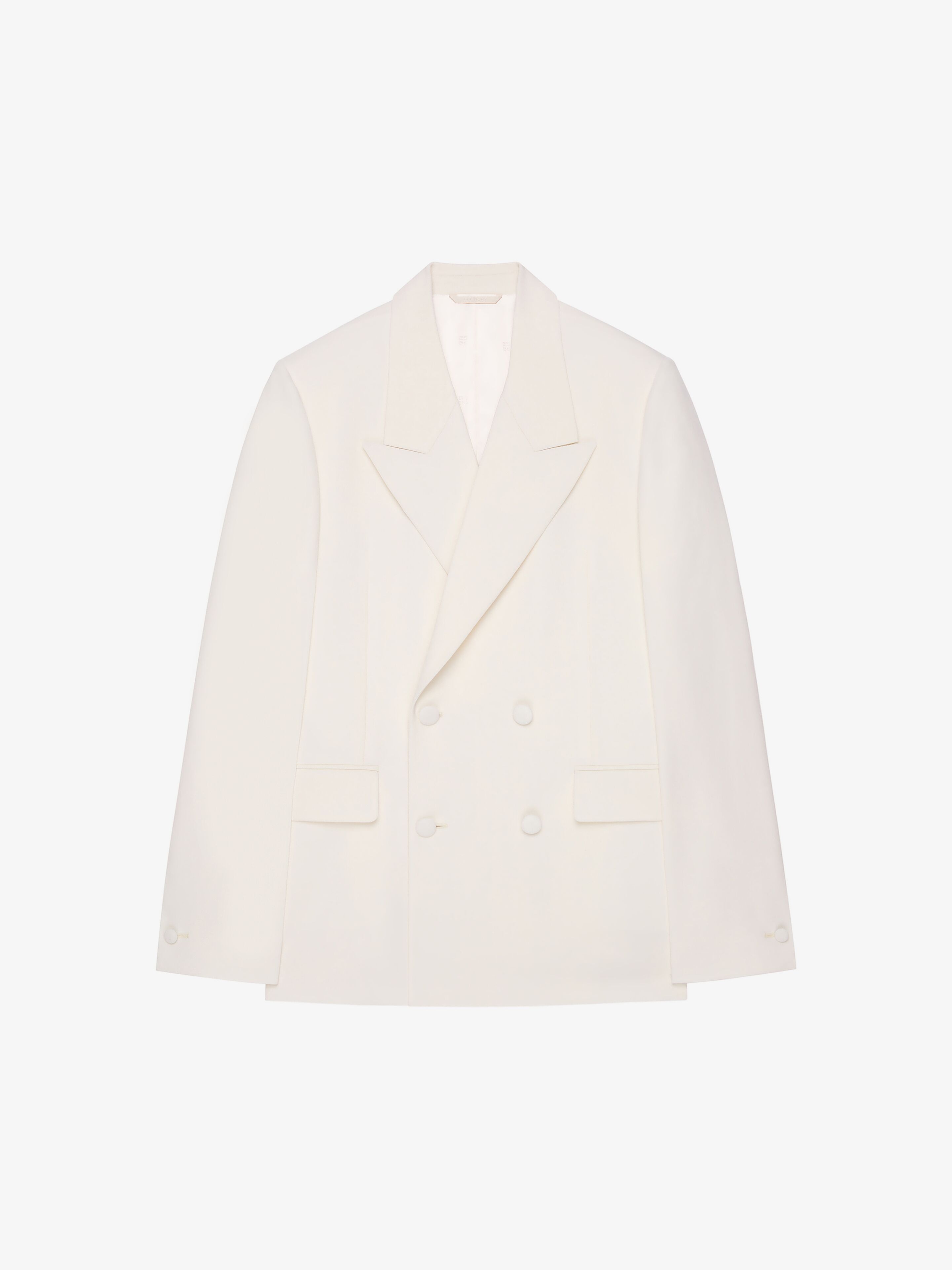 Shop Givenchy Slim Fit Jacket In Wool And Mohair In White