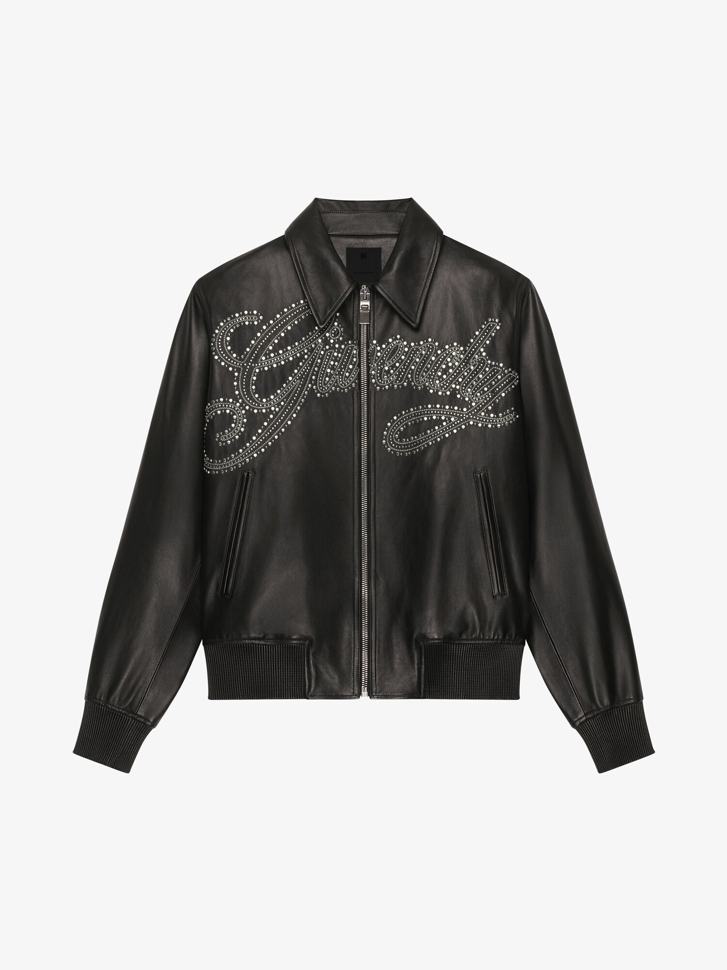 GIVENCHY jacket in leather with studs black Givenchy US