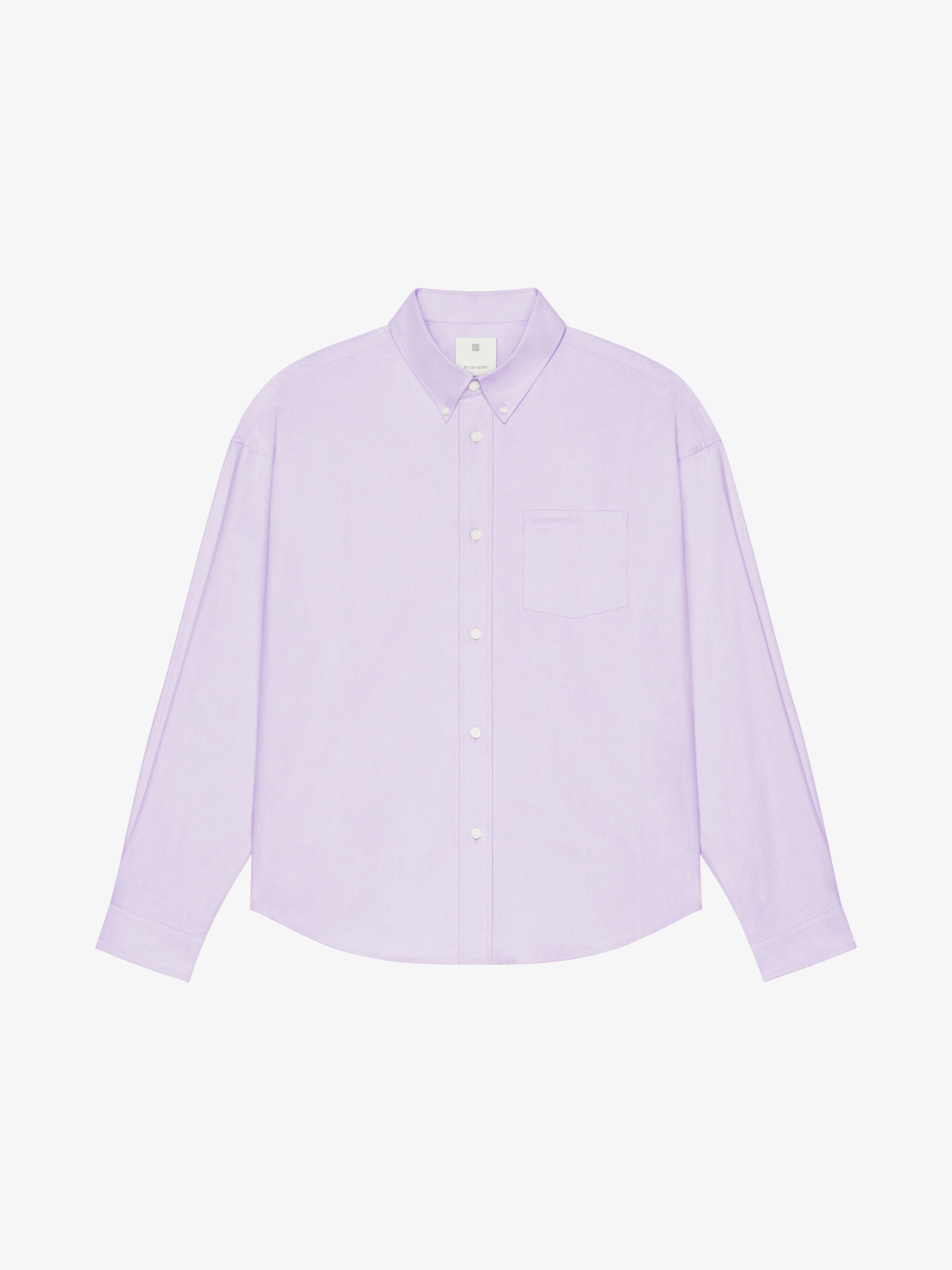 Shop Givenchy Shirt In Cotton With Pocket In Lilac