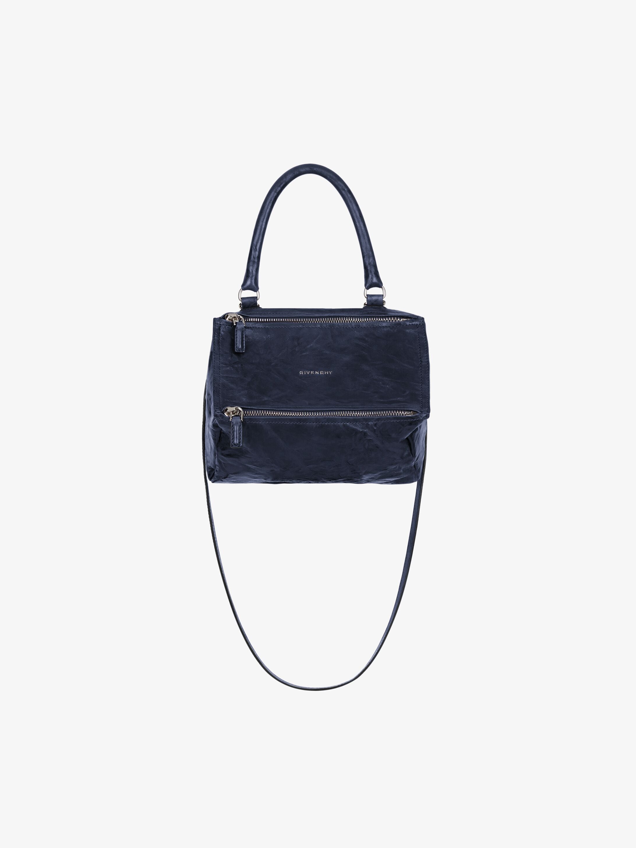 Small Pandora bag in aged leather in - navy - BB05251004-410