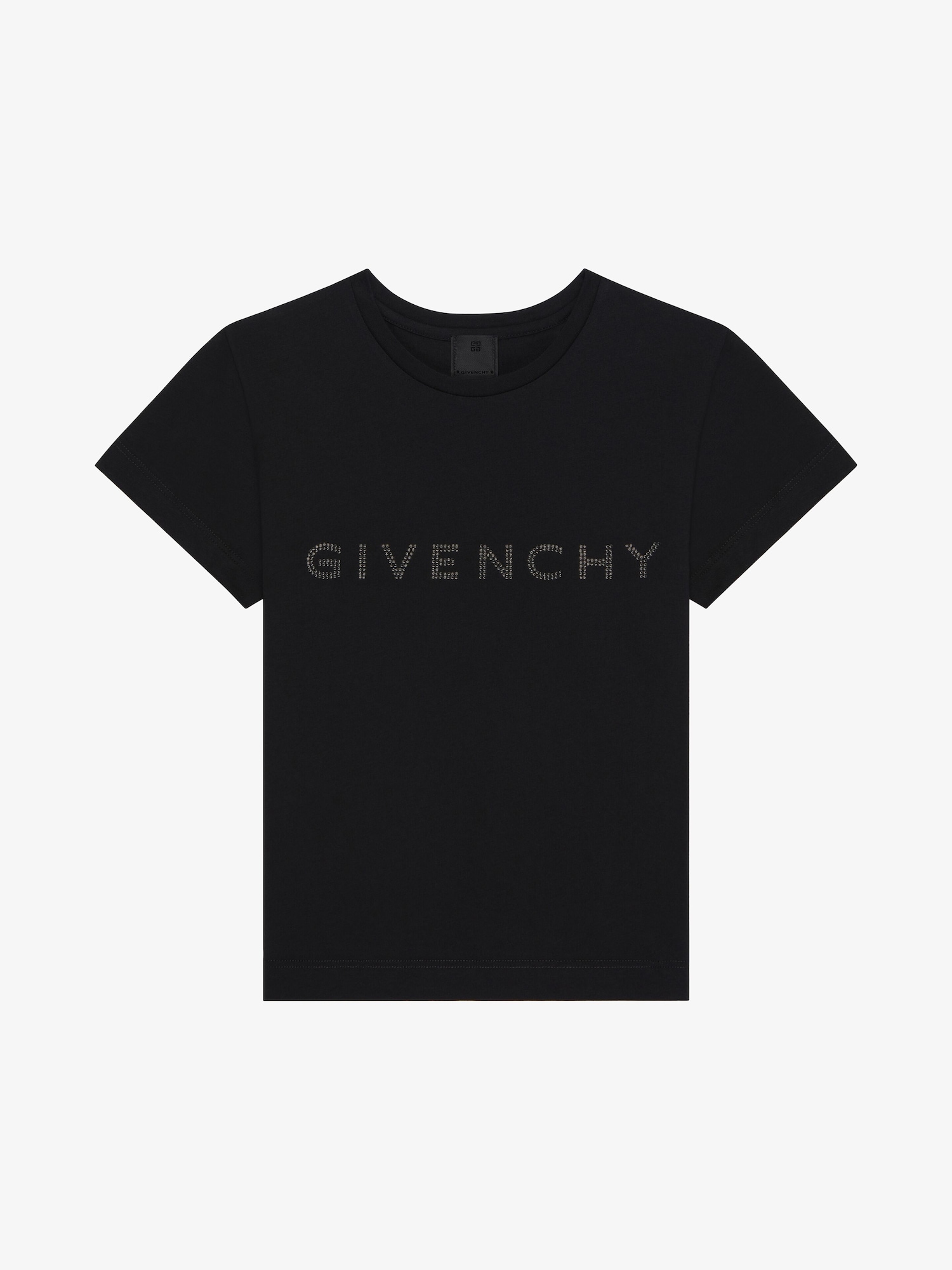 GIVENCHY t-shirt in cotton with rhinestones in - black | Givenchy US