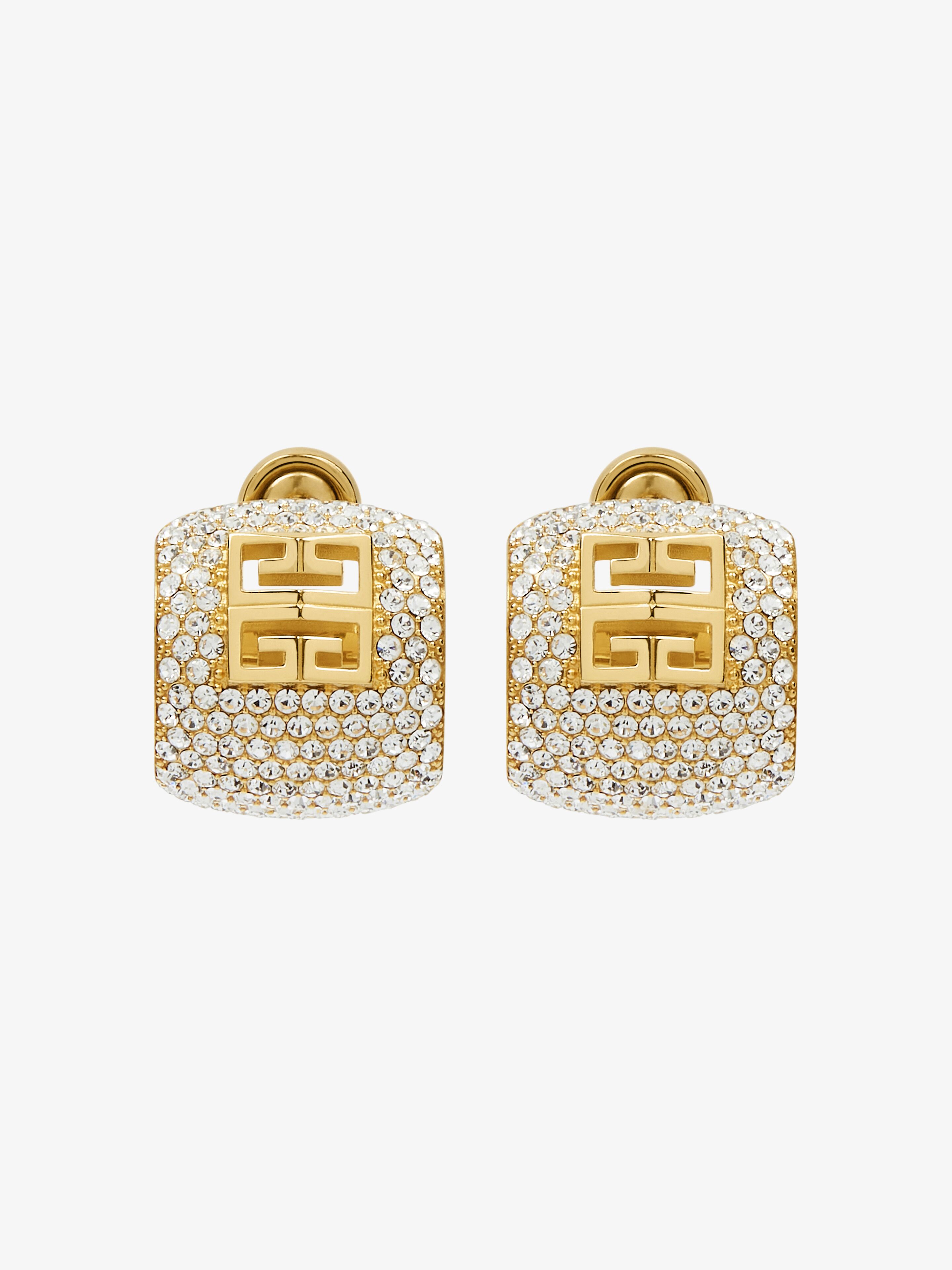 Shop Givenchy 4g Earrings In Metal With Crystals In Multicolor