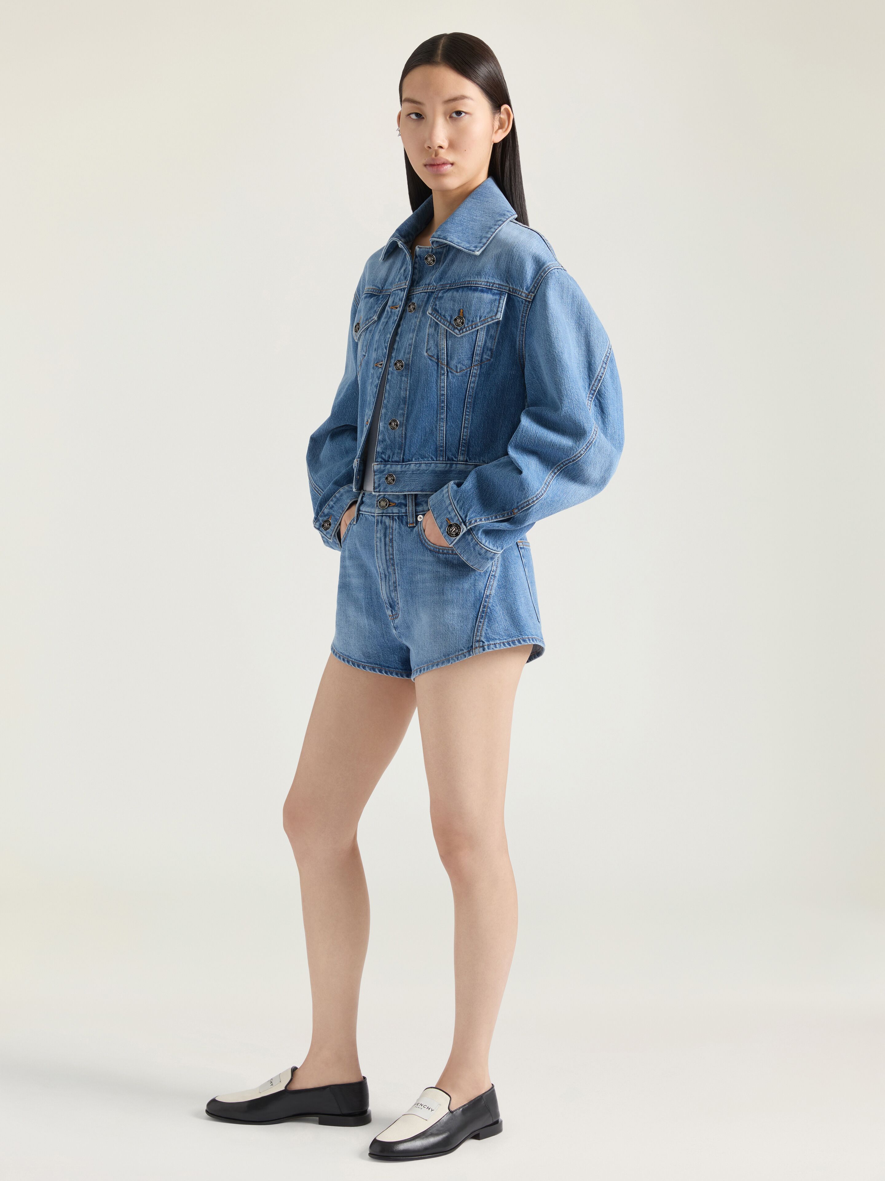 Jacket in washed denim | Givenchy CA | Givenchy