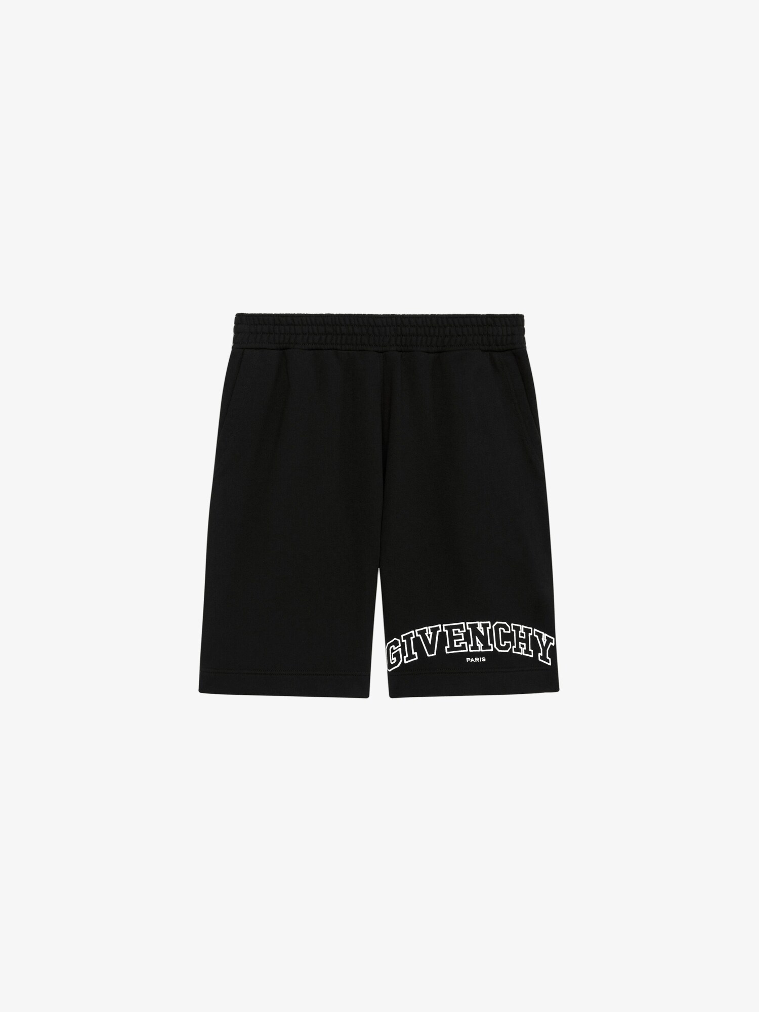 GIVENCHY College bermuda shorts in fleece - black | Givenchy US
