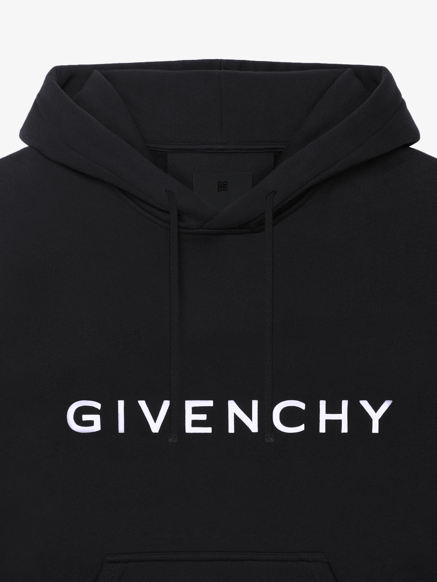 GIVENCHY Archetype slim fit hoodie in fleece - black | Givenchy