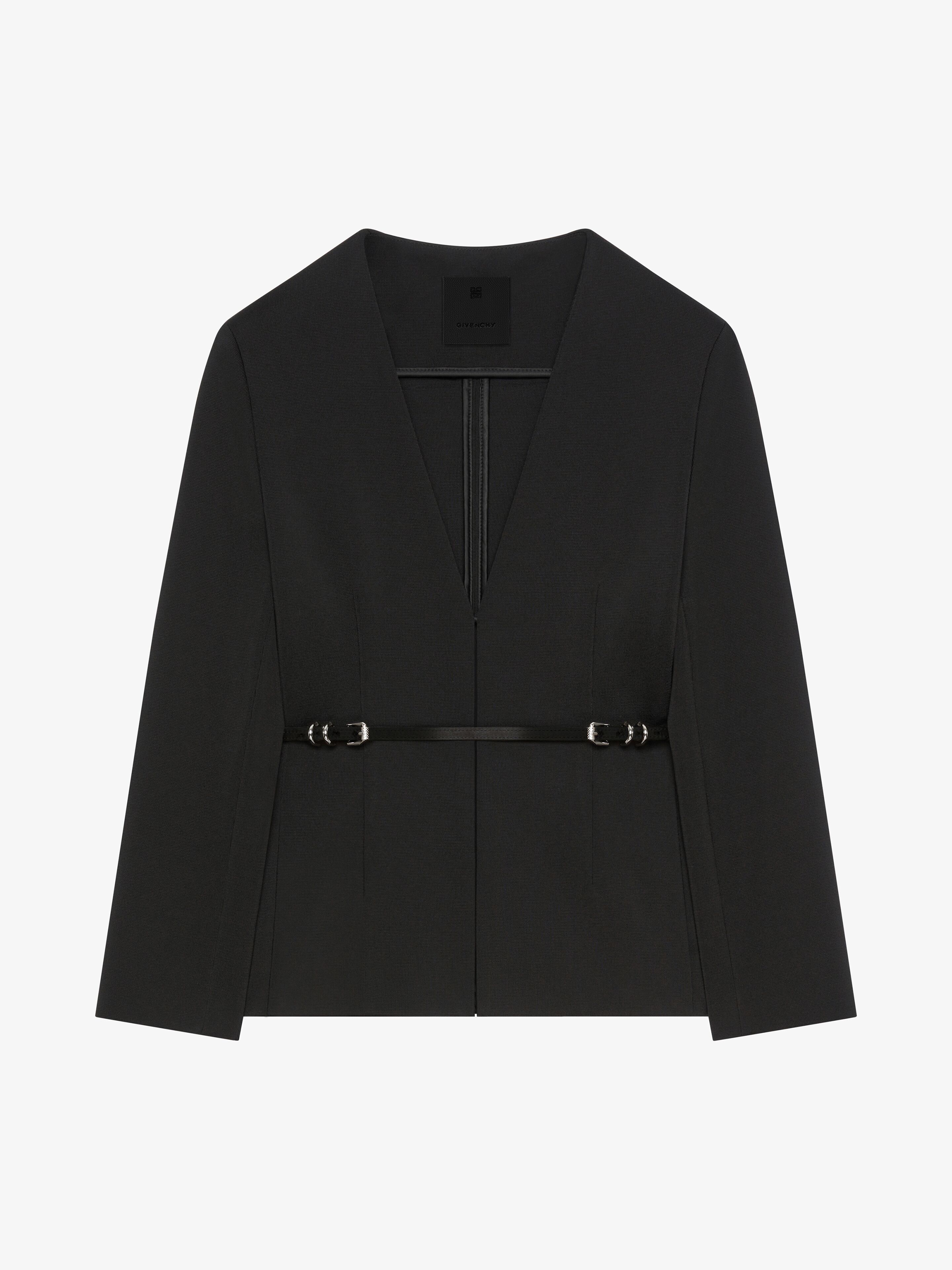Shop Givenchy Slim Fit Voyou Jacket In Punto Milano In Black