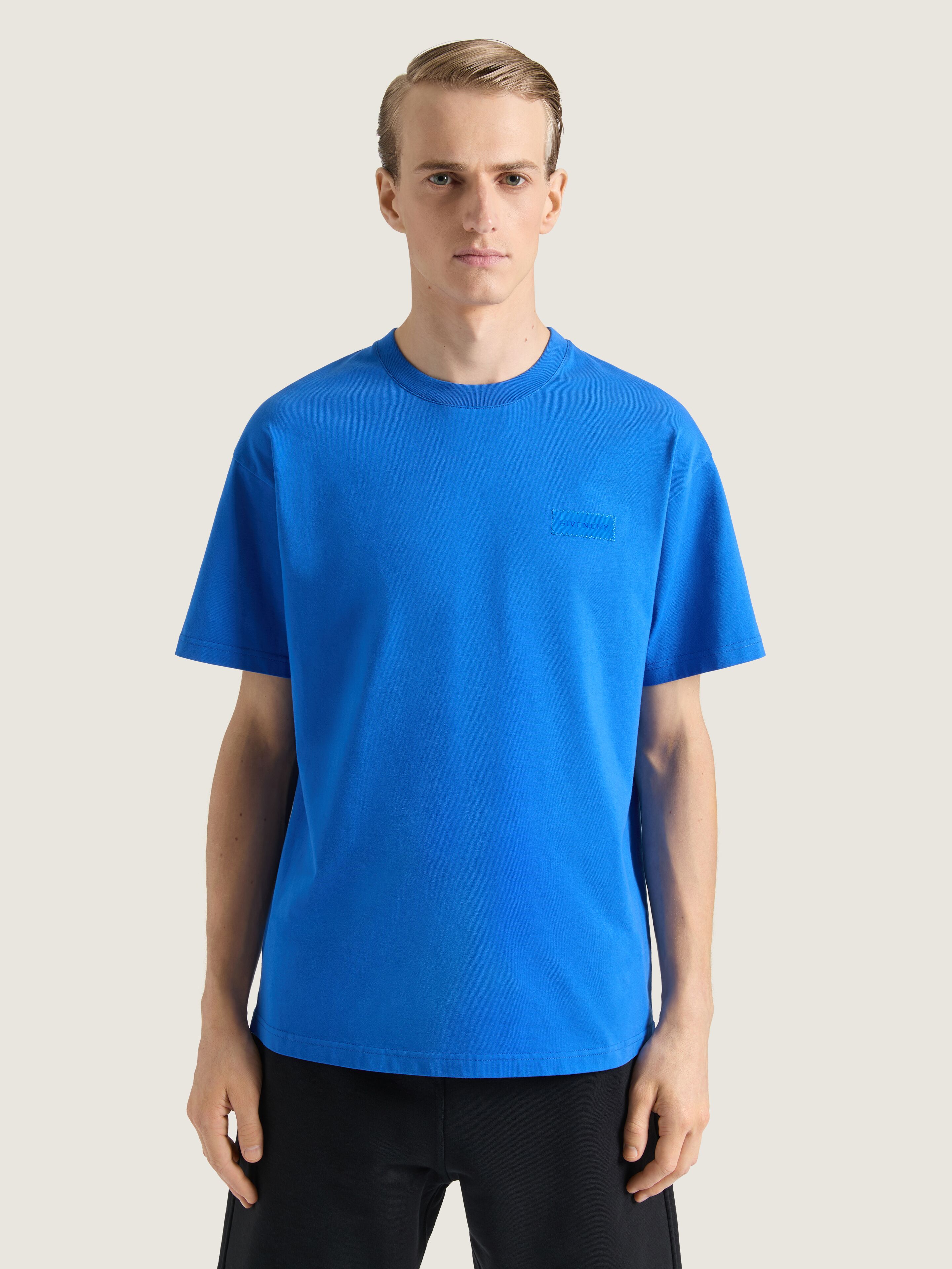 Tシャツ・カットソー GIVENCHY FW25 Dark blue cotton t-shirt (BM71NK3YRJ 499) 4G T-Shirt - Deep Blue – Feature