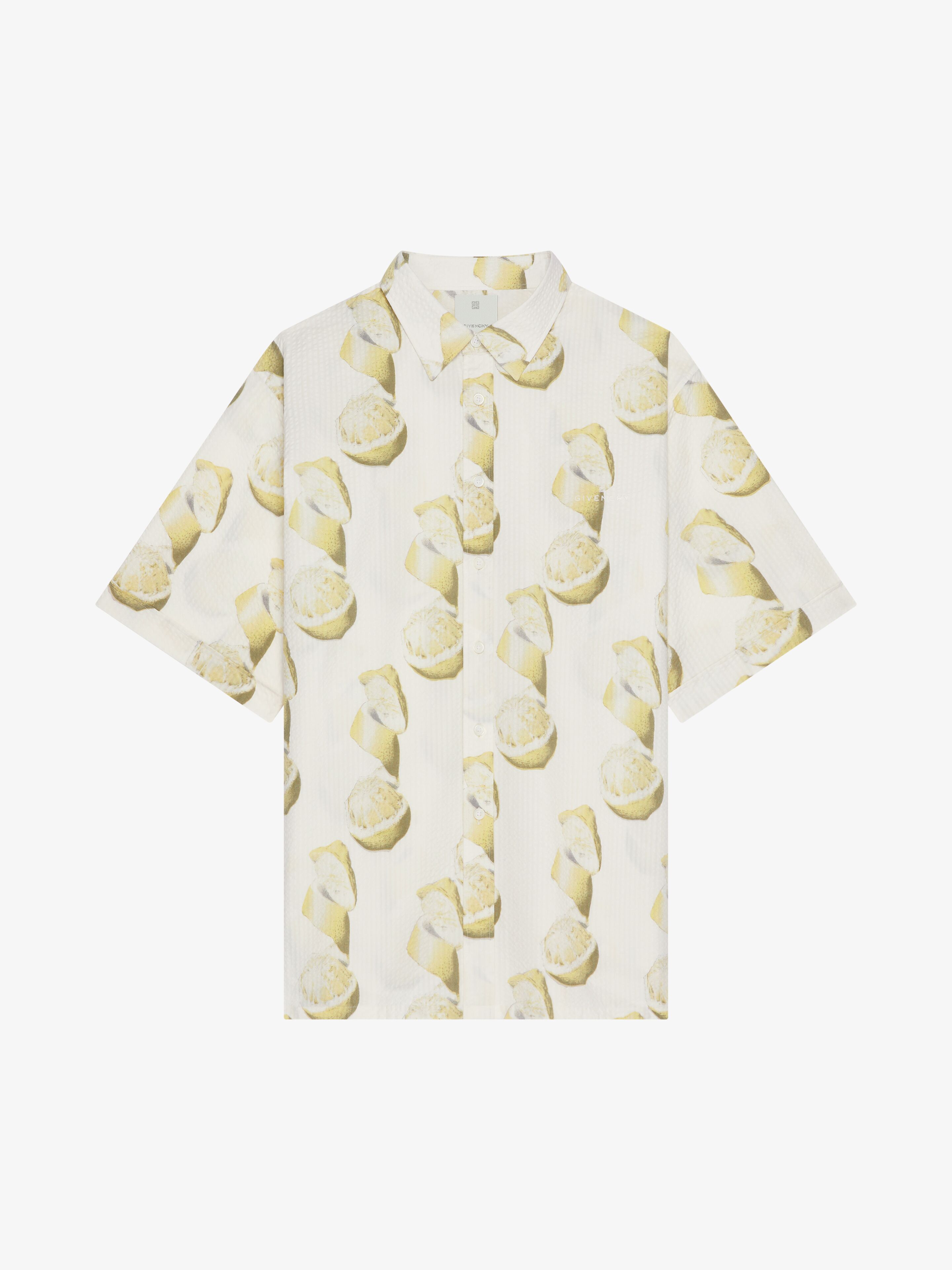 Shop Givenchy Printed Shirt In Cotton Seersucker