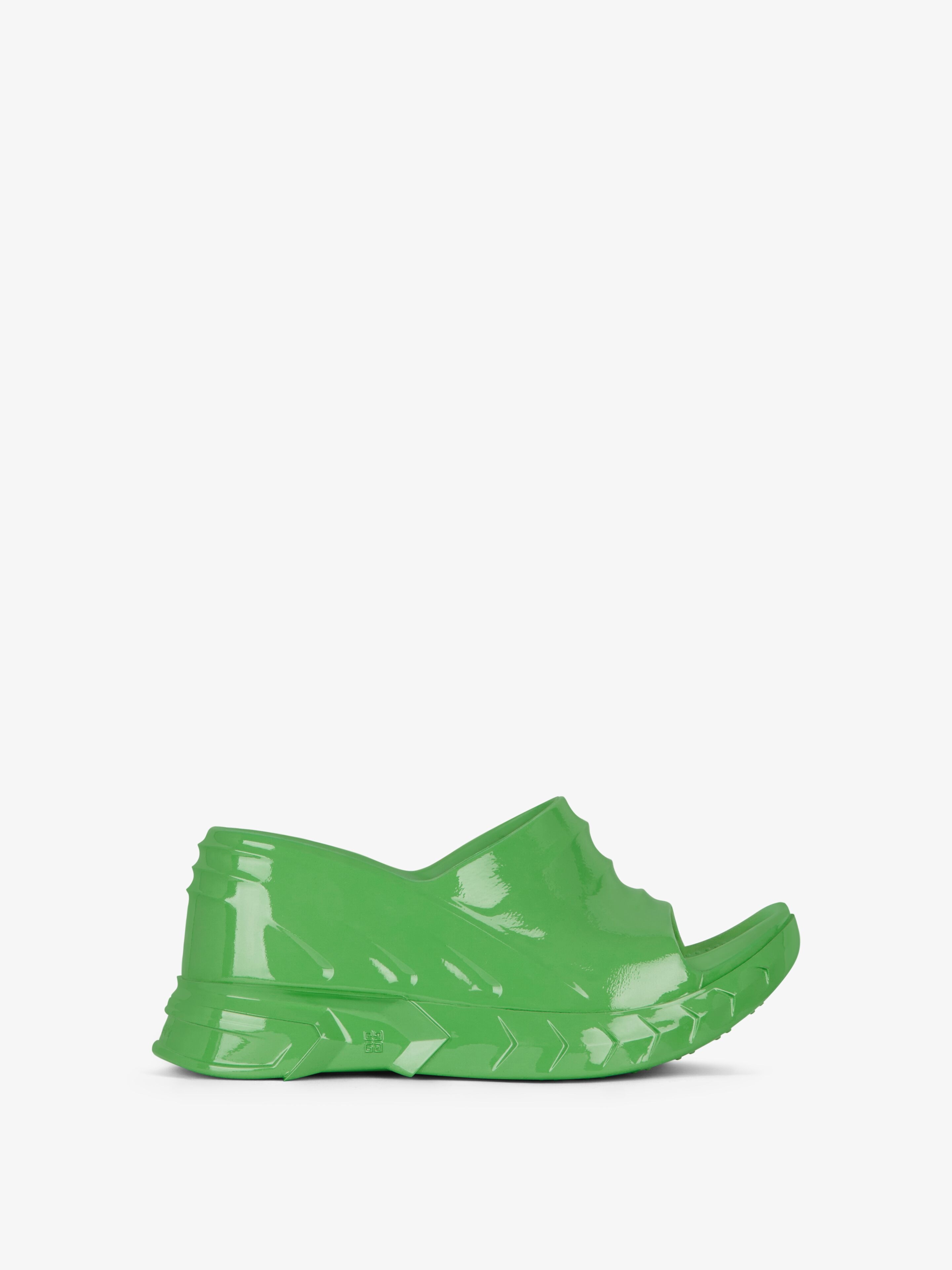 Givenchy Marshmallow Wedge Sandals In Rubber In Green