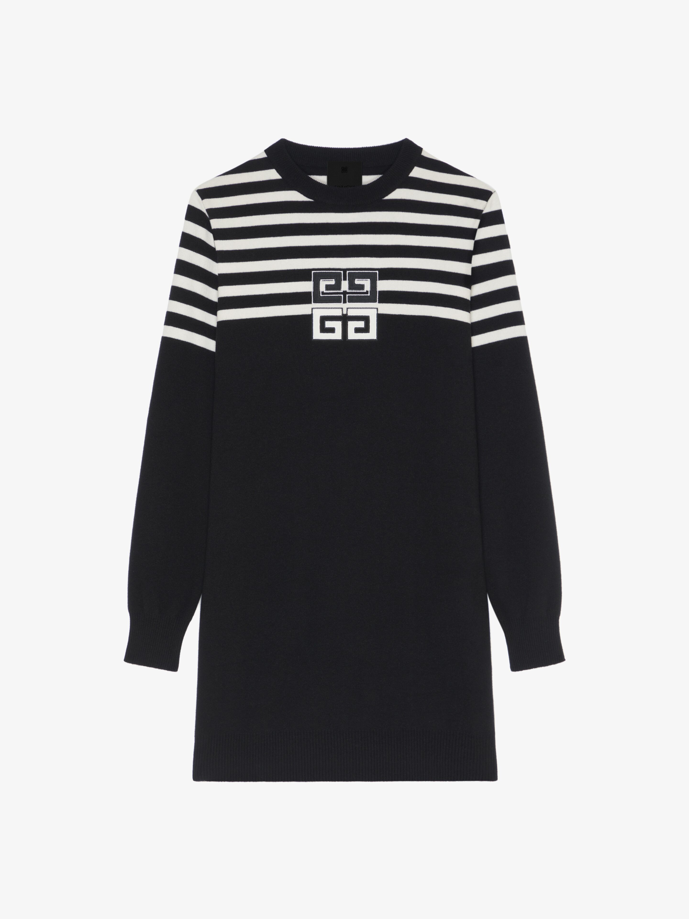 Givenchy Dress In Cashmere With Stripes In Blue