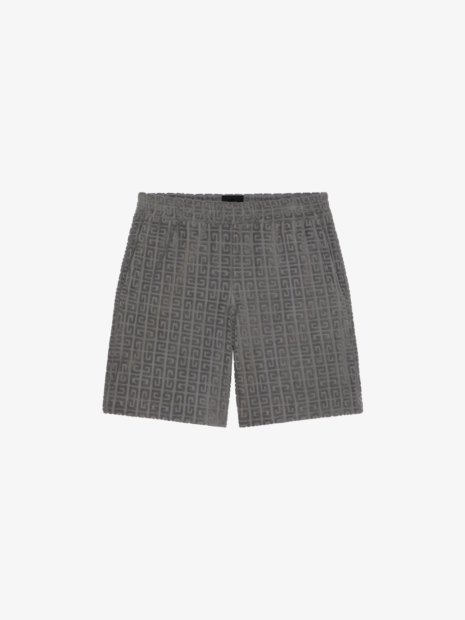 Bermuda shorts in 4G towelling cotton jacquard - titanium | Givenchy US