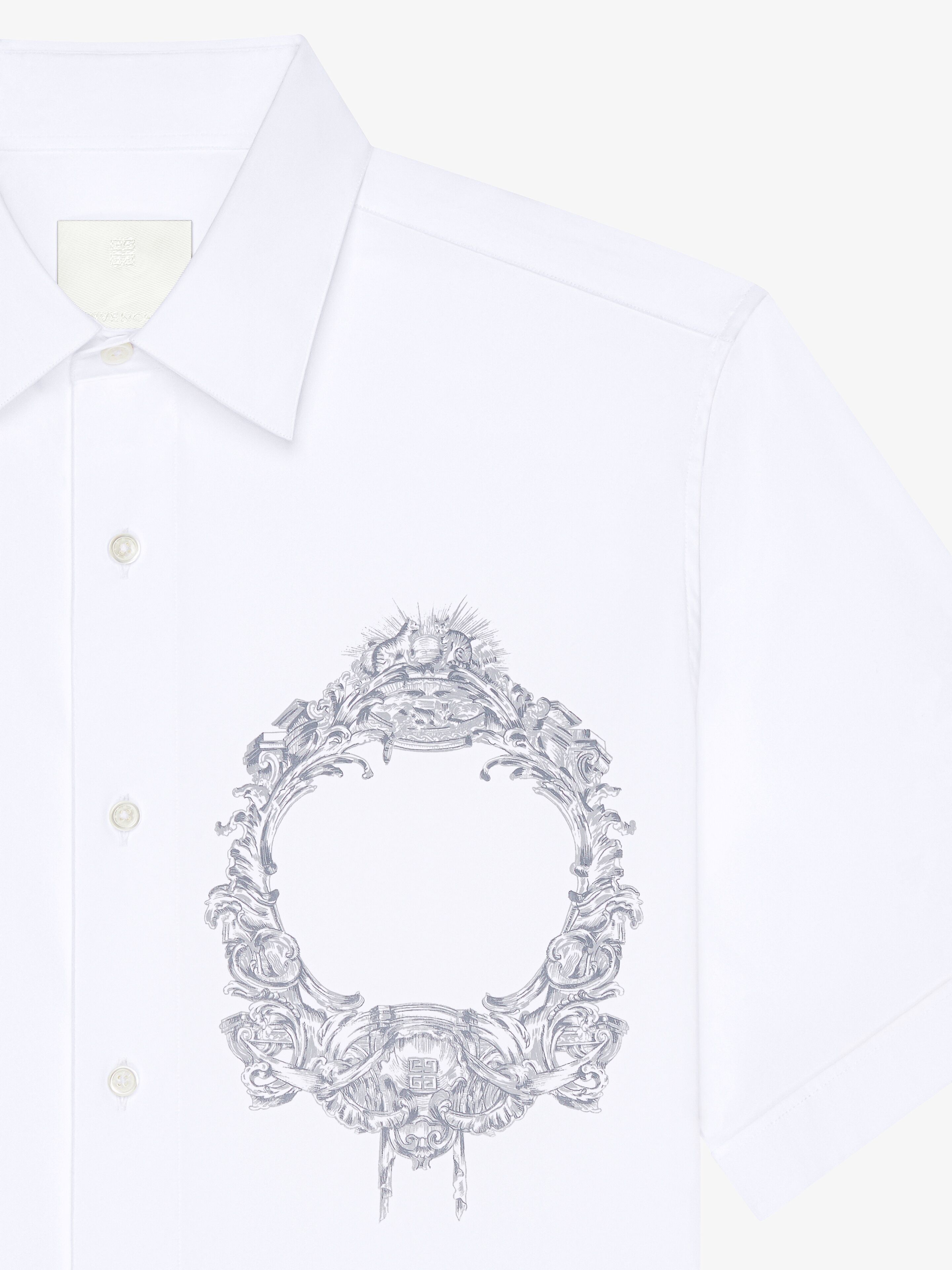 Shirt in poplin with baroque print | Givenchy CA | Givenchy