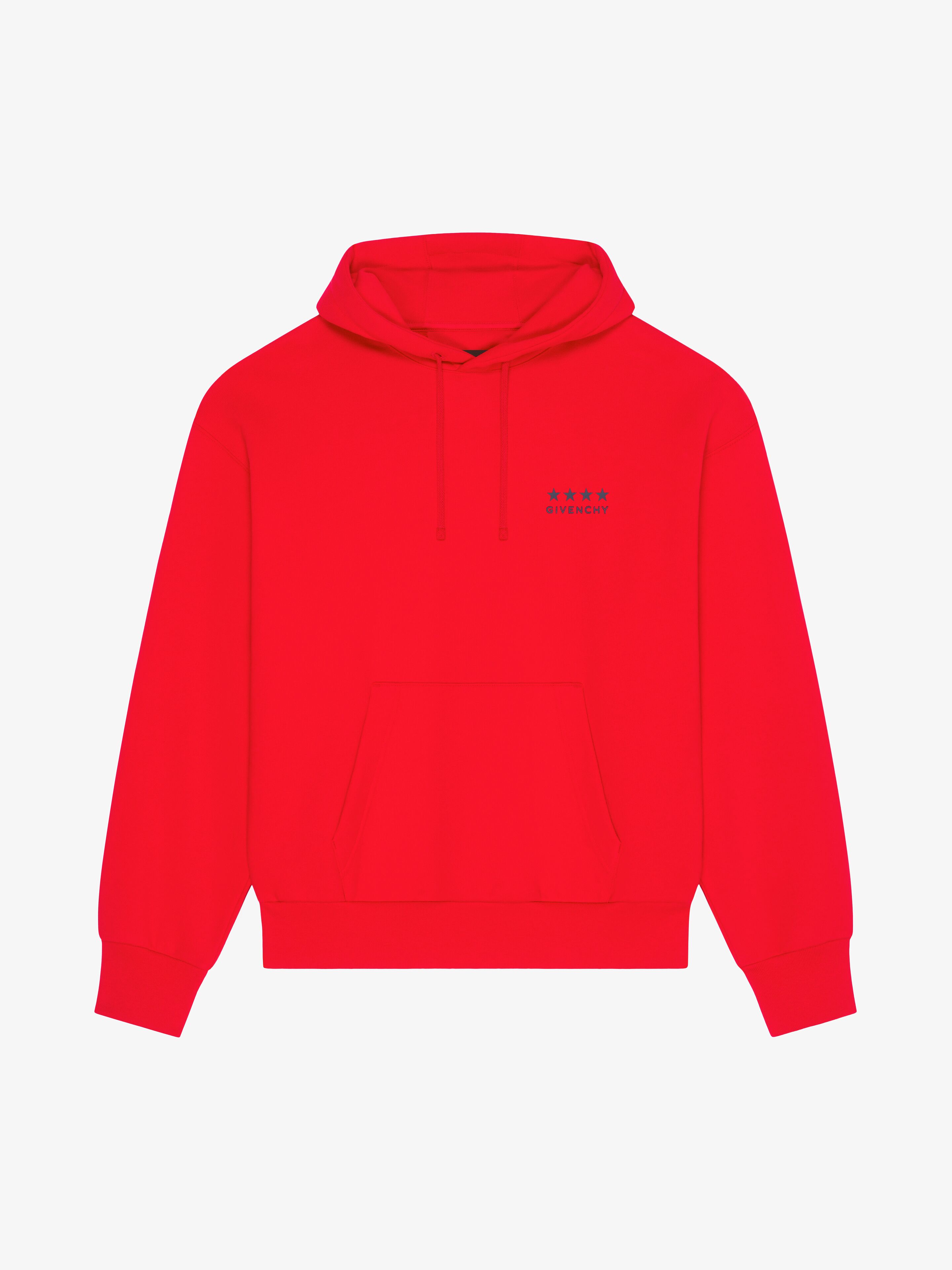 Givenchy Men's 4g Boxy Fit Hoodie In Fleece In Red