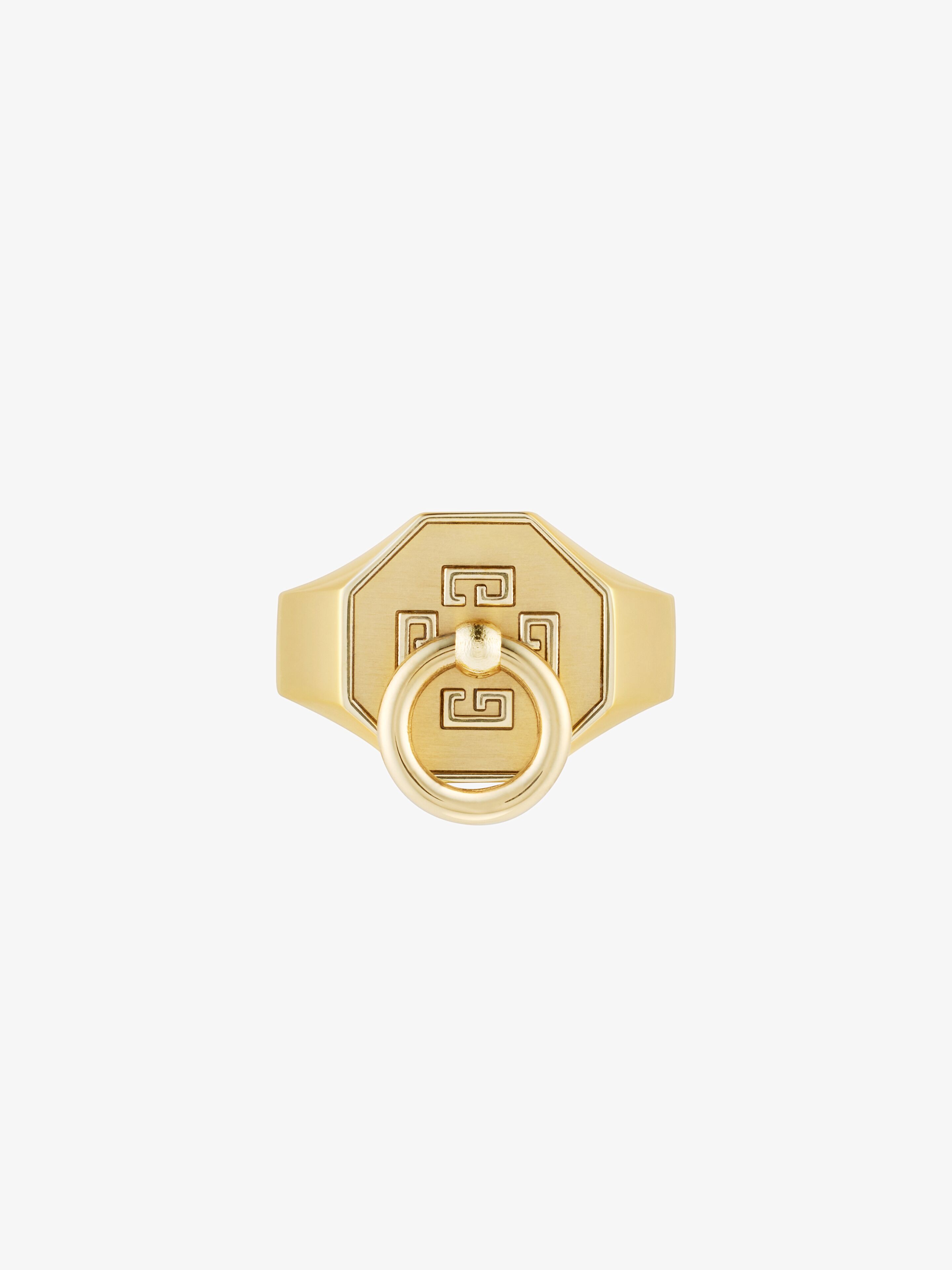 Givenchy - Bague Charm En Métal - Jaune - pour Homme - Taille : 60