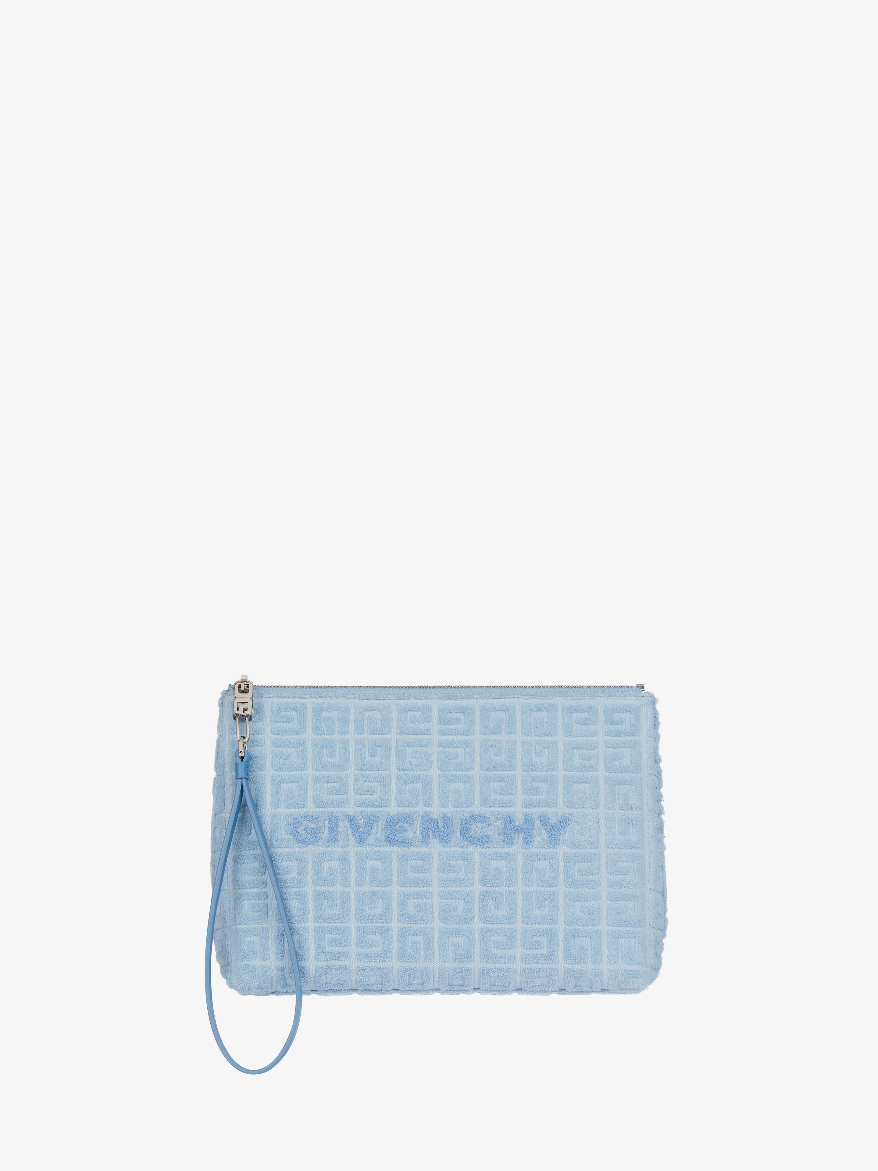 GIVENCHY travel pouch in 4G cotton towelling in - sky blue