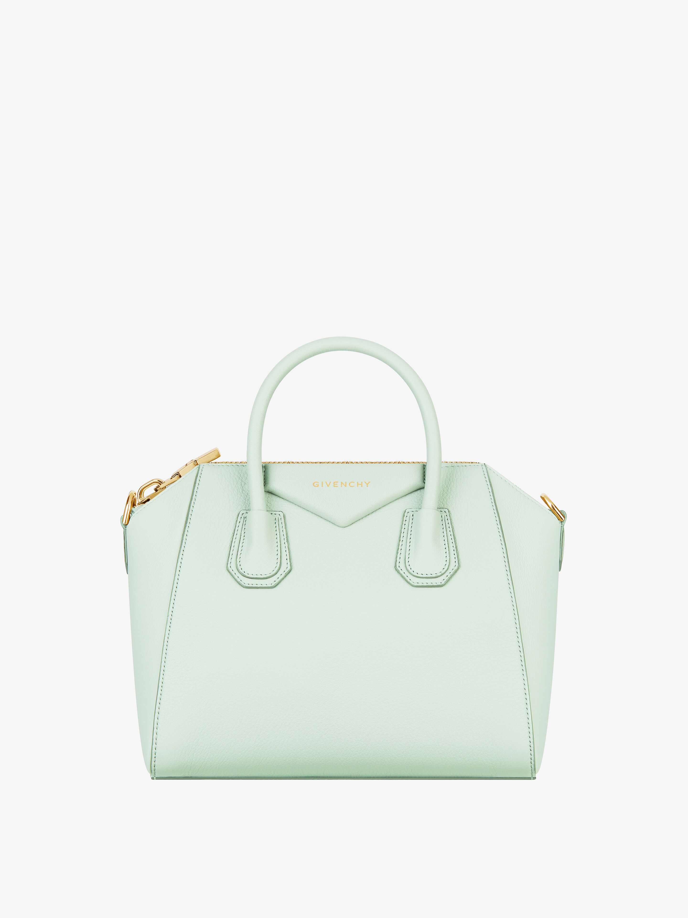 Givenchy Antigona Micro Leather Shoulder Bag In Celadon