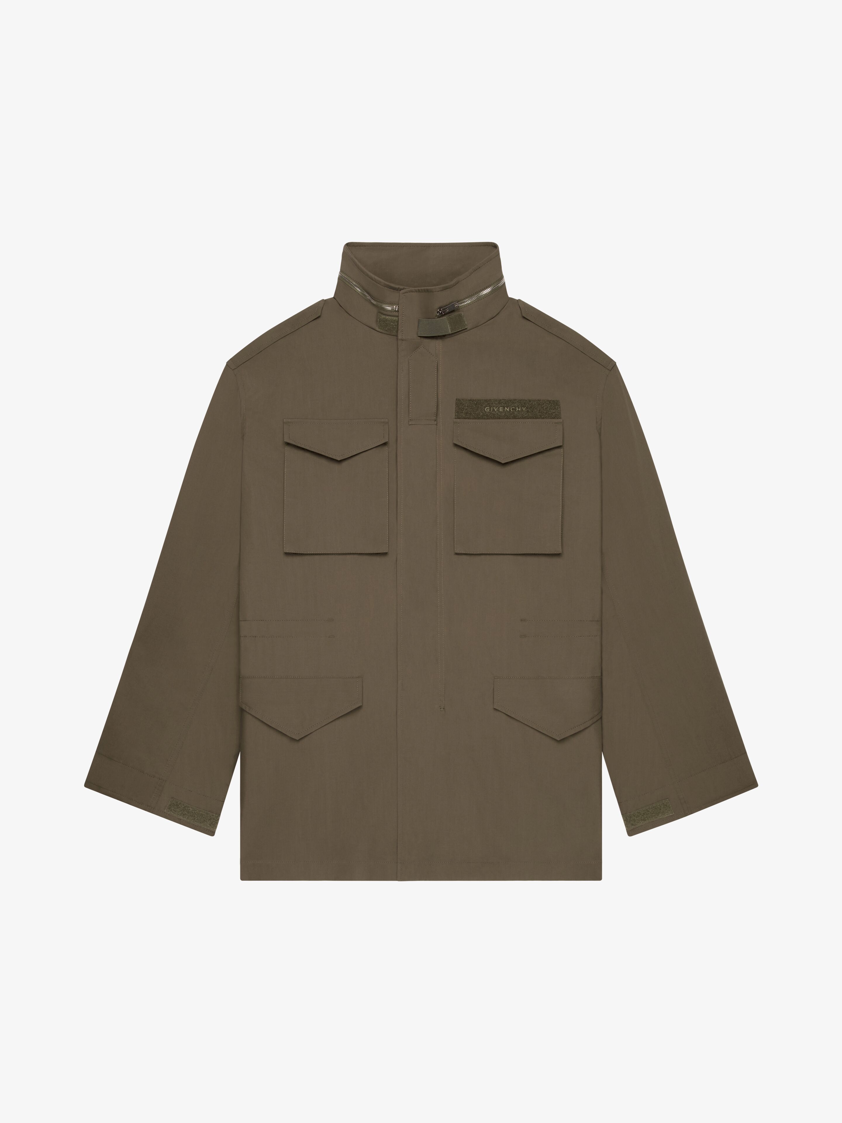 Shop Givenchy Parka In Cotton Canvas In Green