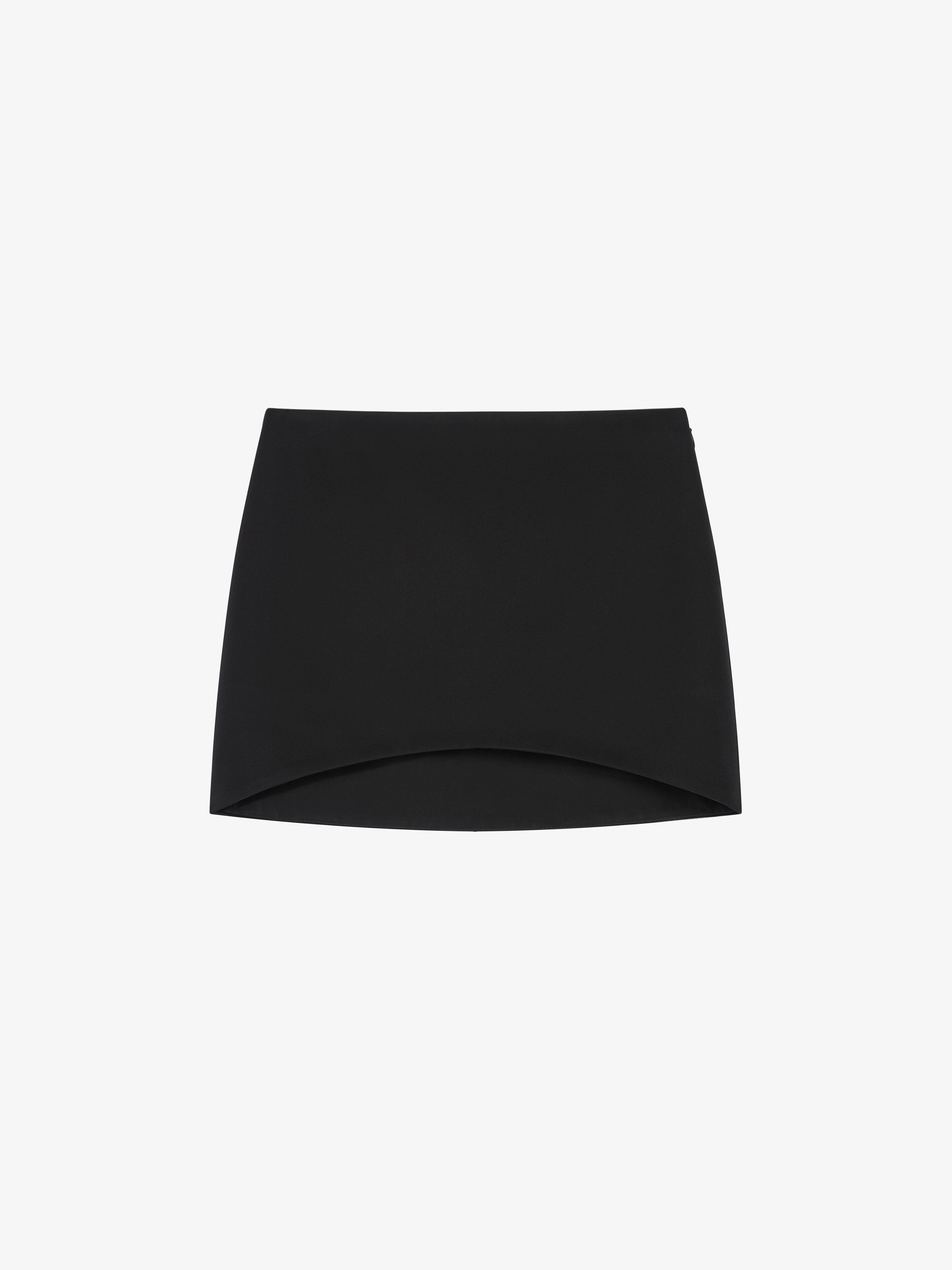 Shop Givenchy Mini Skirt In Wool In Black