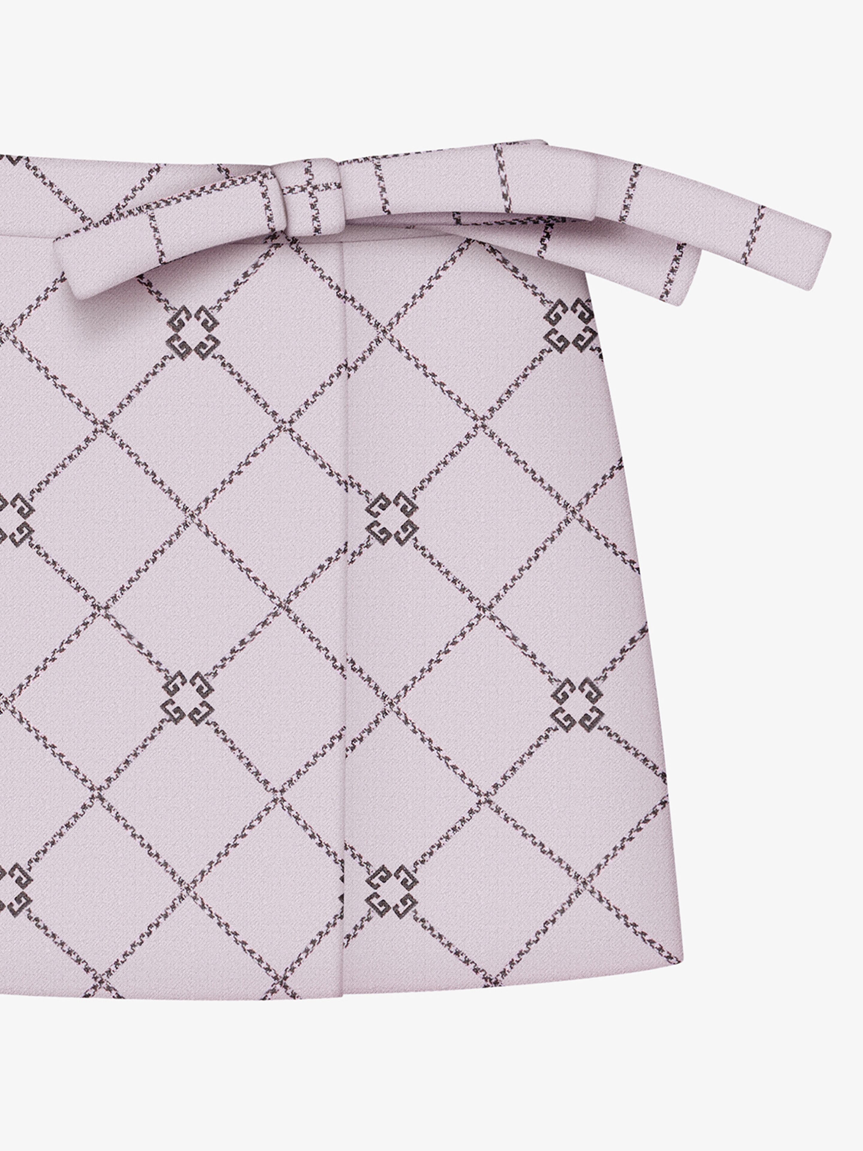 GIVENCHY チェックスカート 正規品 ウール モノグラム72 チェック ミニスカート - ピンク/グレー