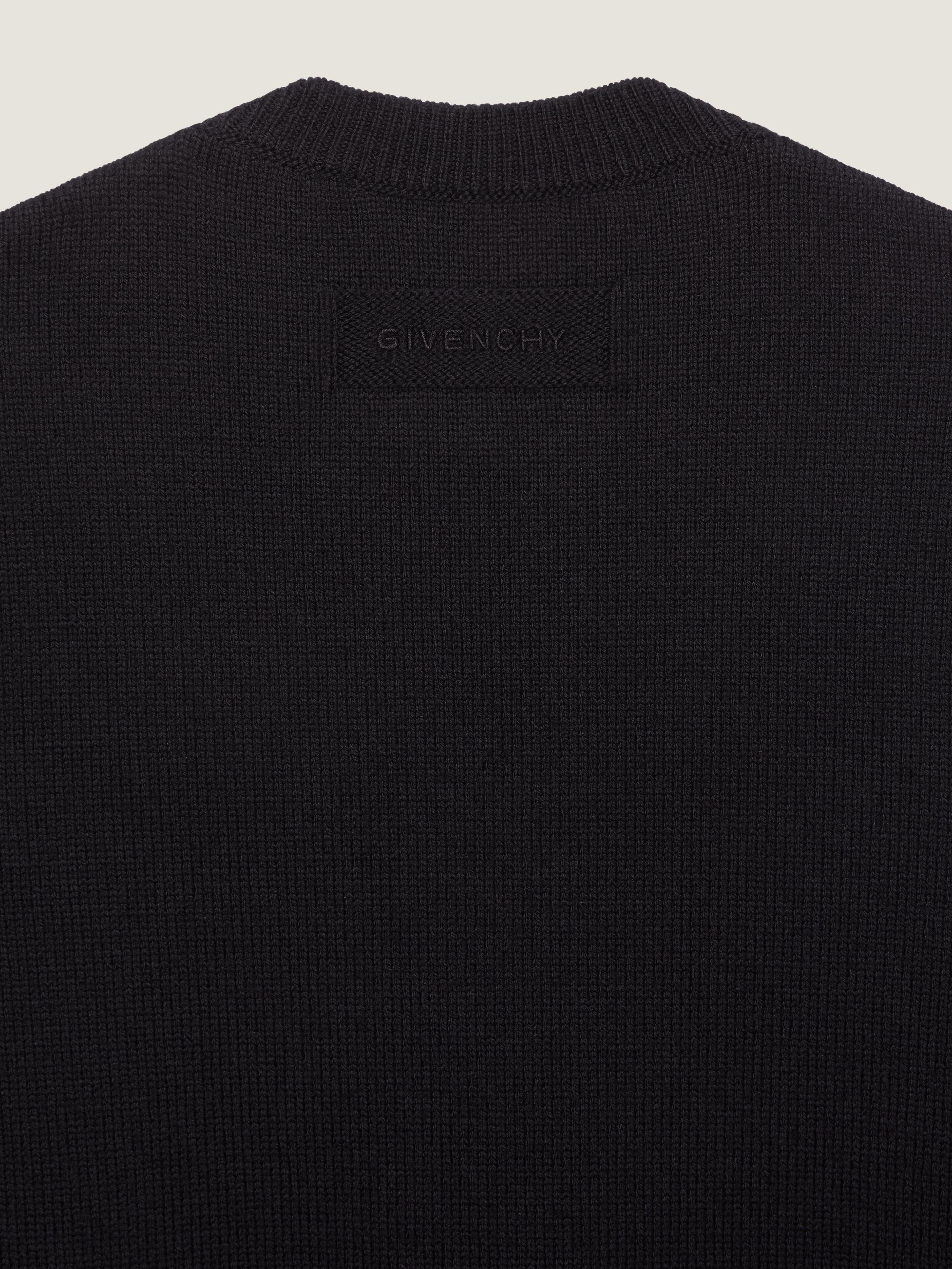 Sweater in wool knit with crystal embroidery - black in - black