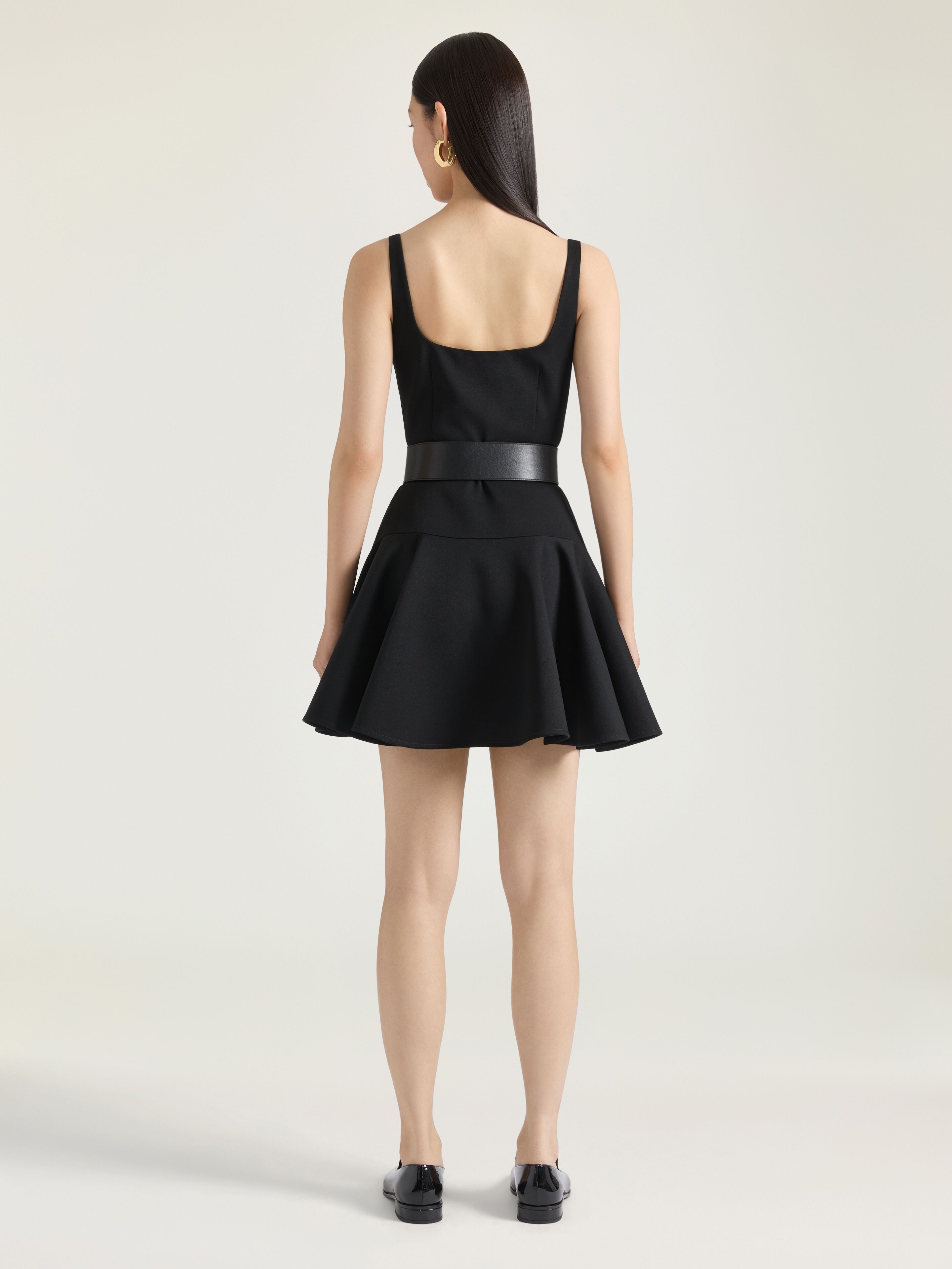Fluted mini dress in - black | Givenchy DE