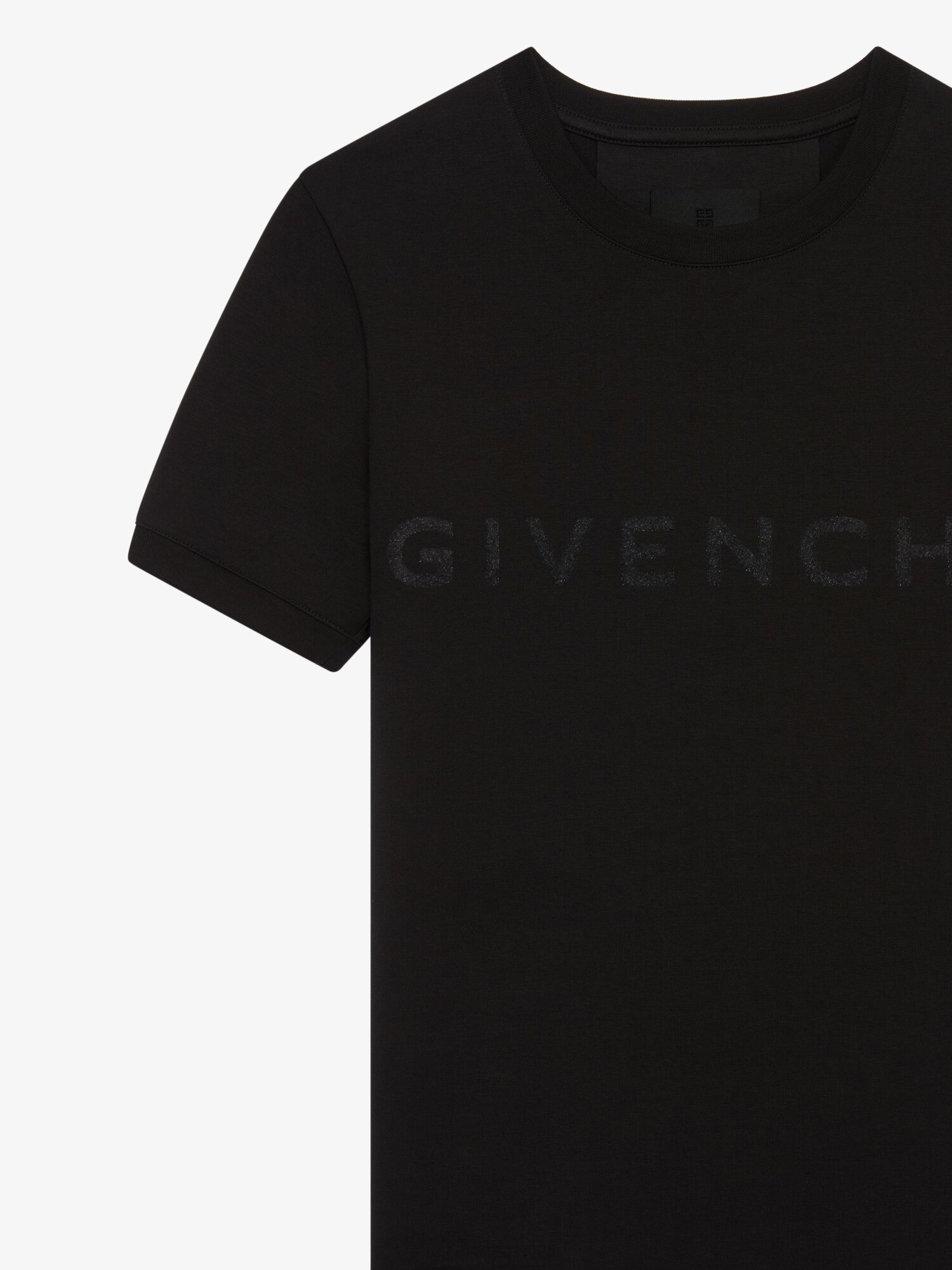GIVENCHY Archetype slim fit t-shirt in cotton in - black/silvery 